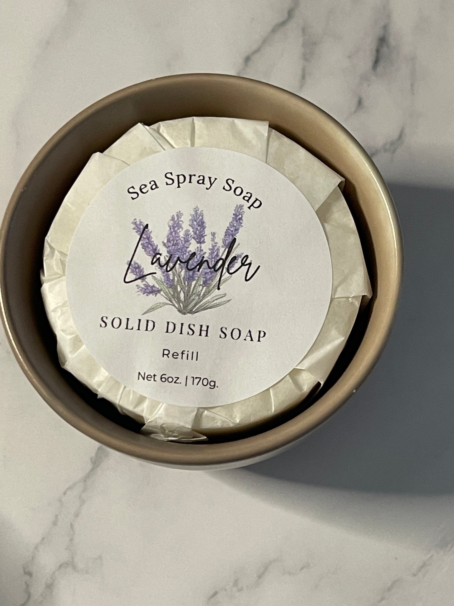 Natural Solid Dish Soap Bar - 6 oz