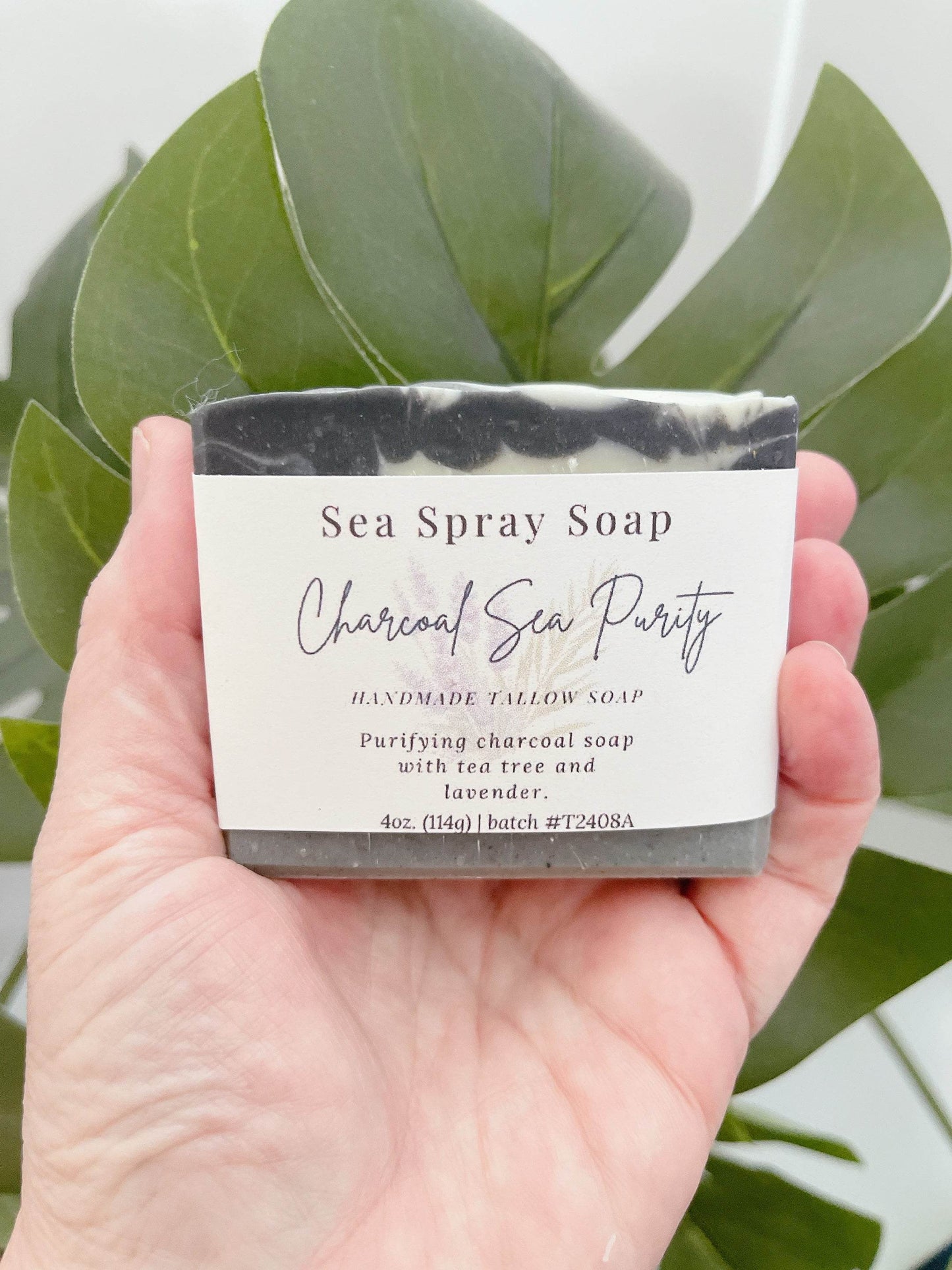 Charcoal Sea Purity Tallow & Coconut Milk Soap - Sea Spray Soap