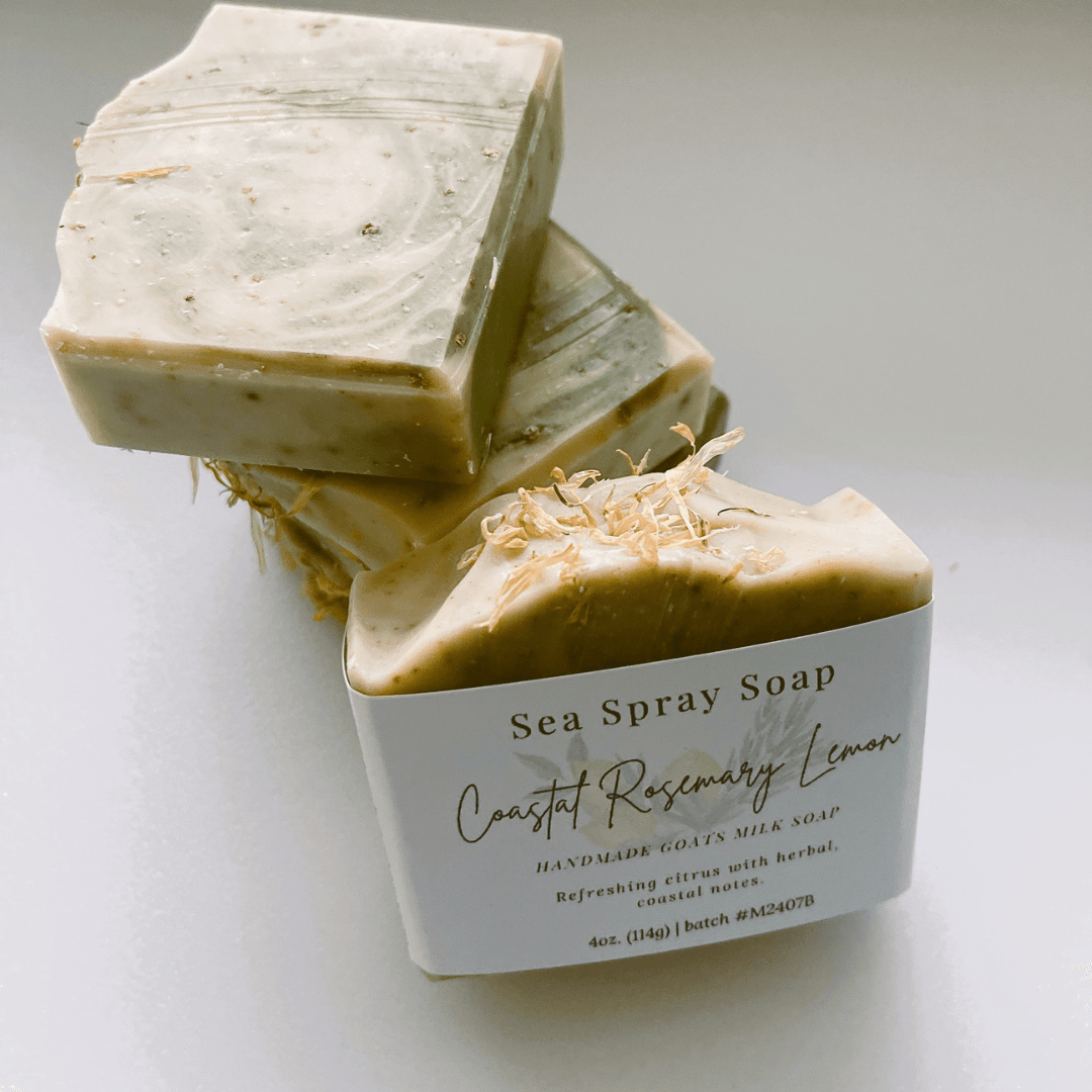 Coastal Rosemary Lemon Goat Milk Soap – A Refreshing Coastal Escape - Sea Spray Soap