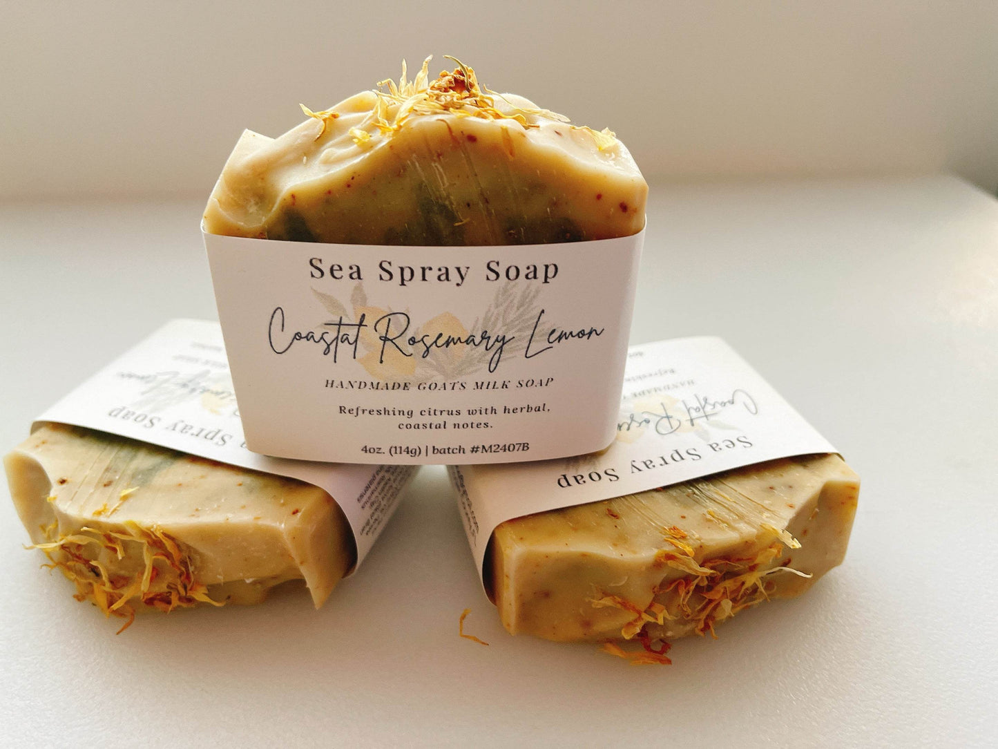 Coastal Rosemary Lemon Goat Milk Soap – A Refreshing Coastal Escape - Sea Spray Soap