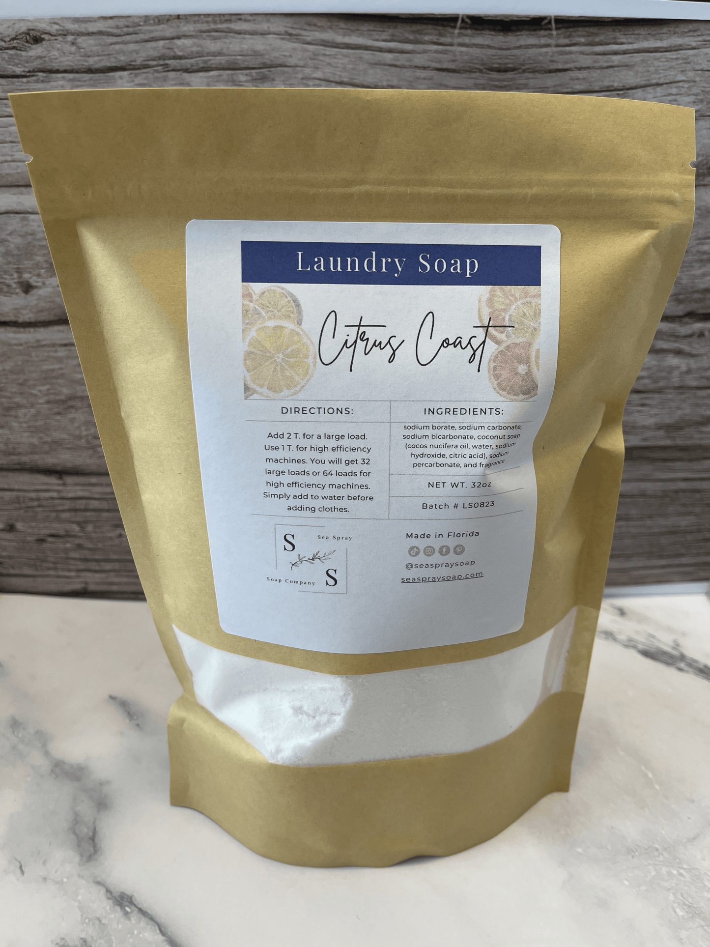 Natural Laundry Soap - Sea Spray Soap