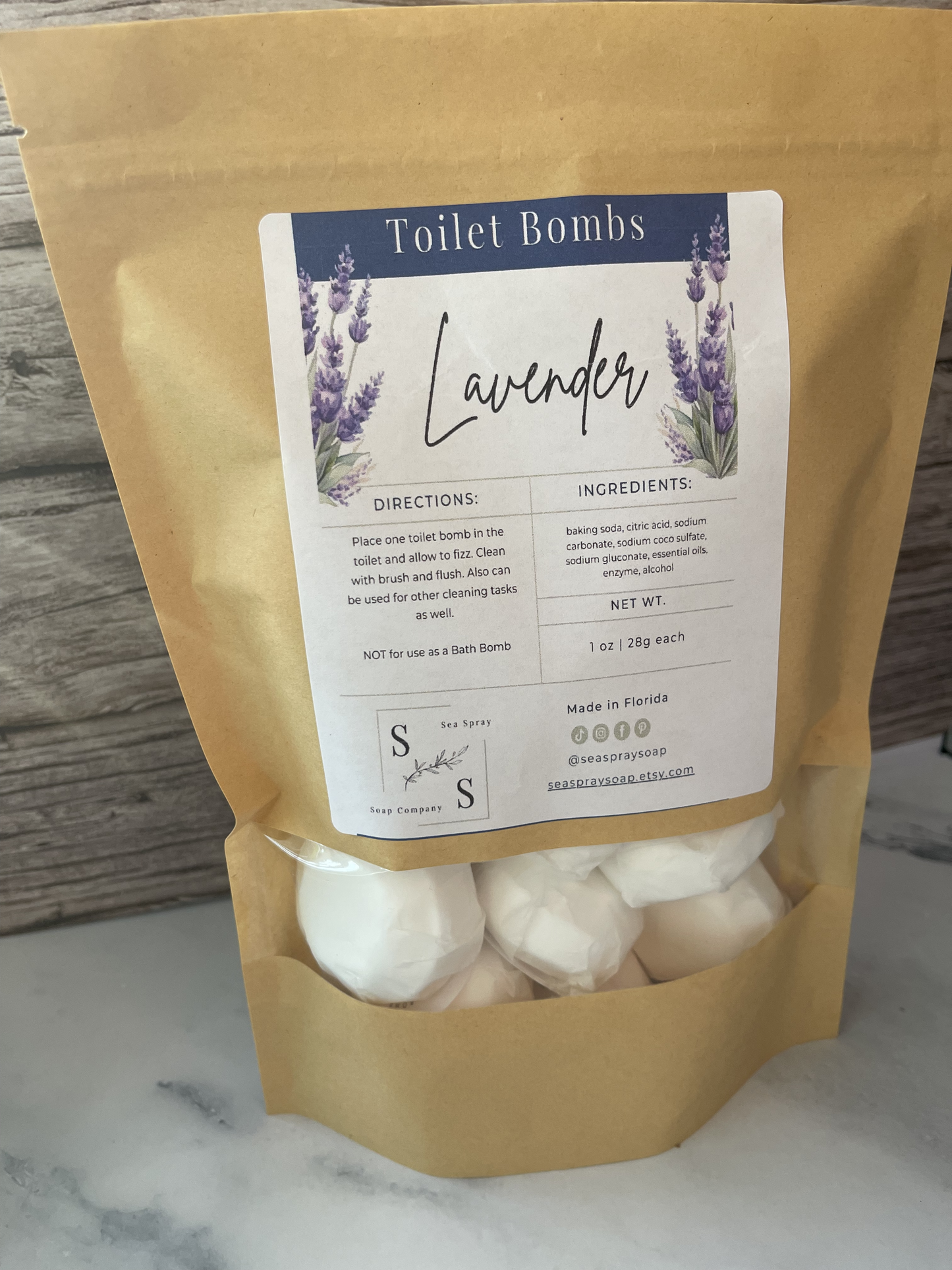 Lavender Toilet Bombs - Sea Spray Soap