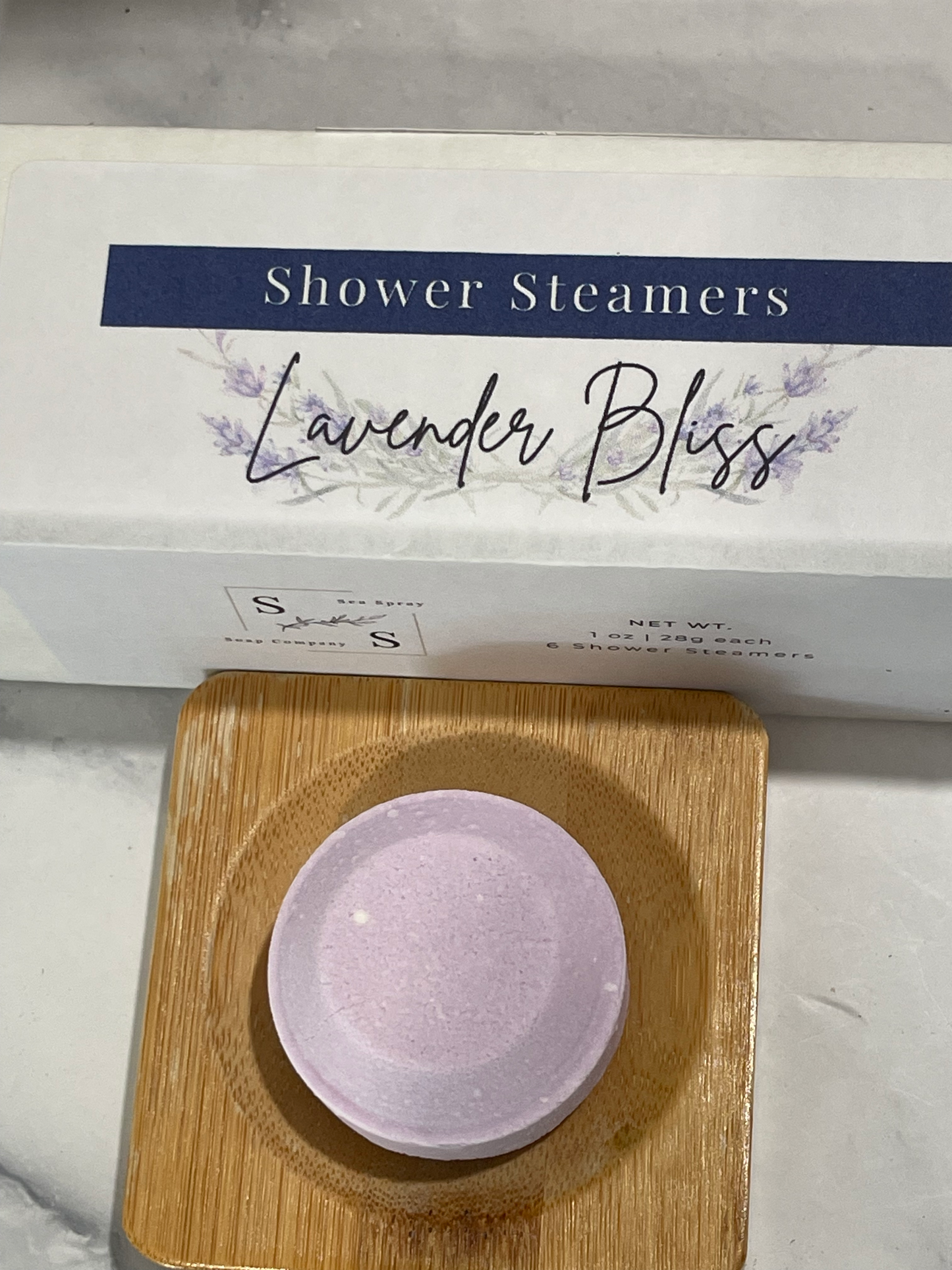 Lavender Bliss Shower Steamer with Tray