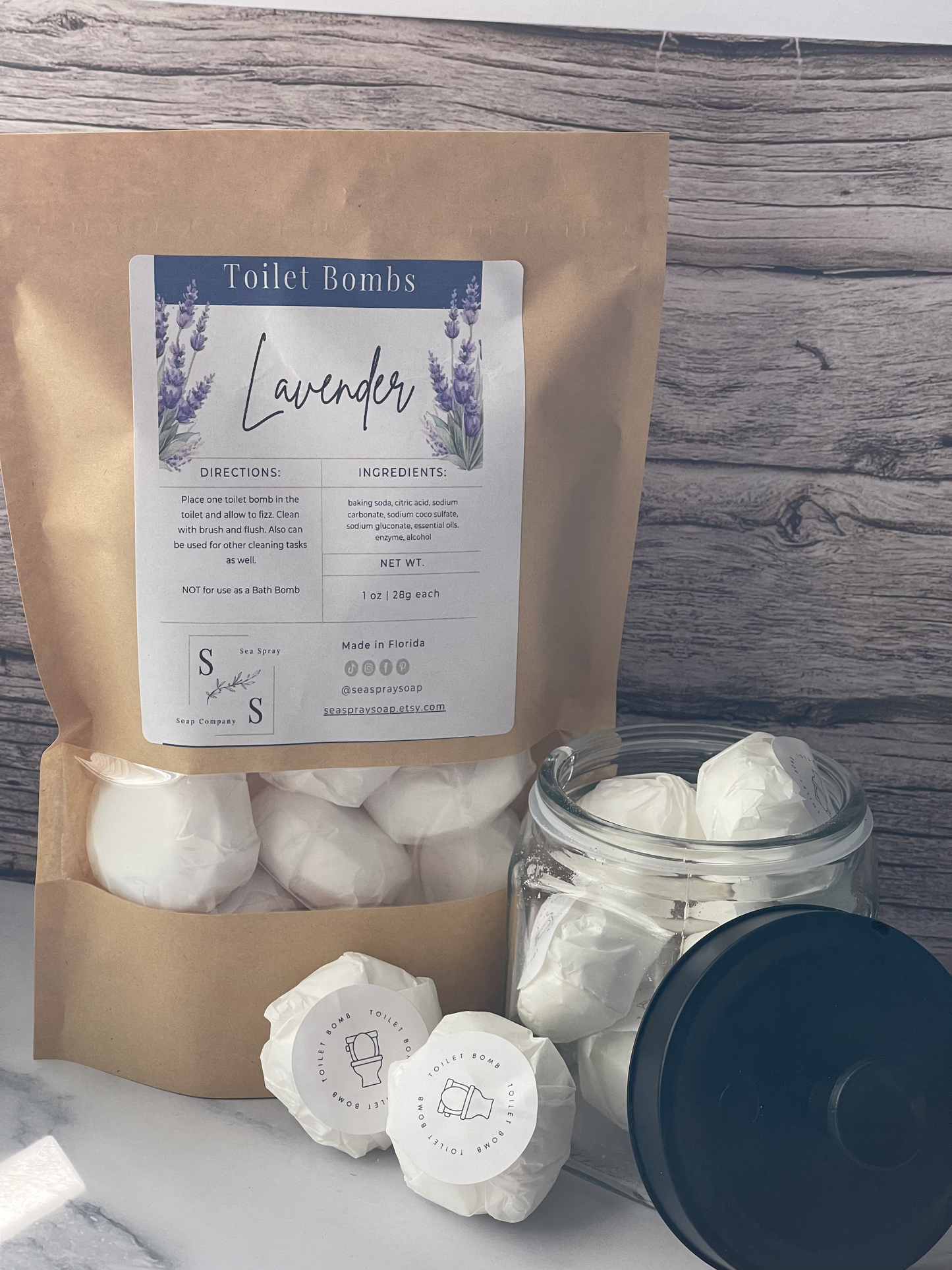 Lavender Toilet Bombs - Sea Spray Soap