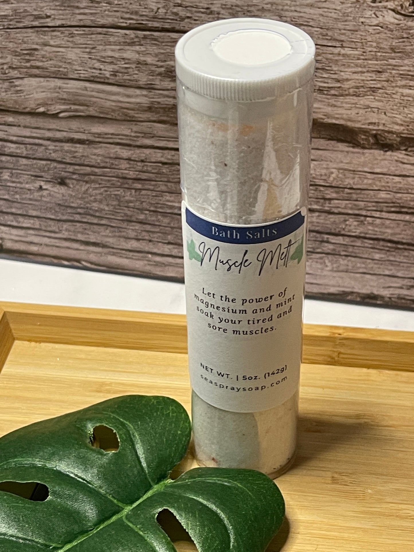 Muscle Melt Bath Salts tube with 5 oz
