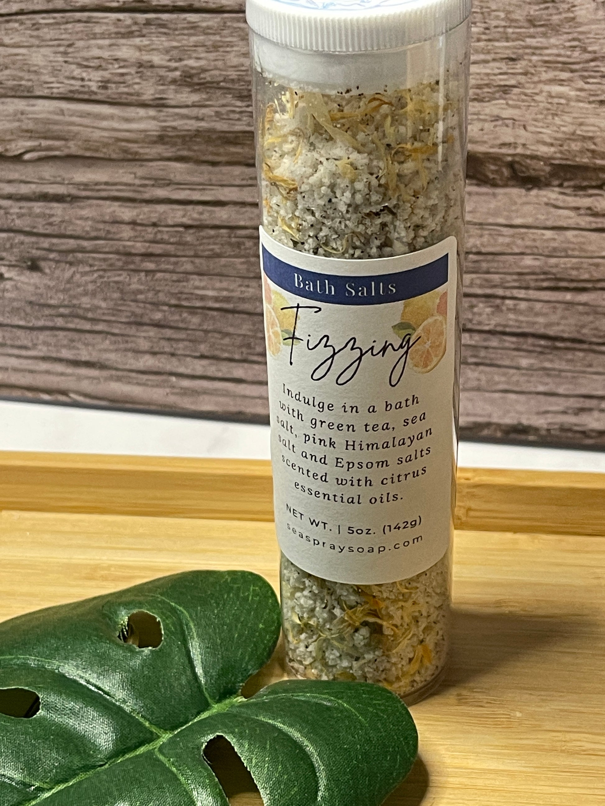 Fizzing Bath Salts in 5 oz Tube