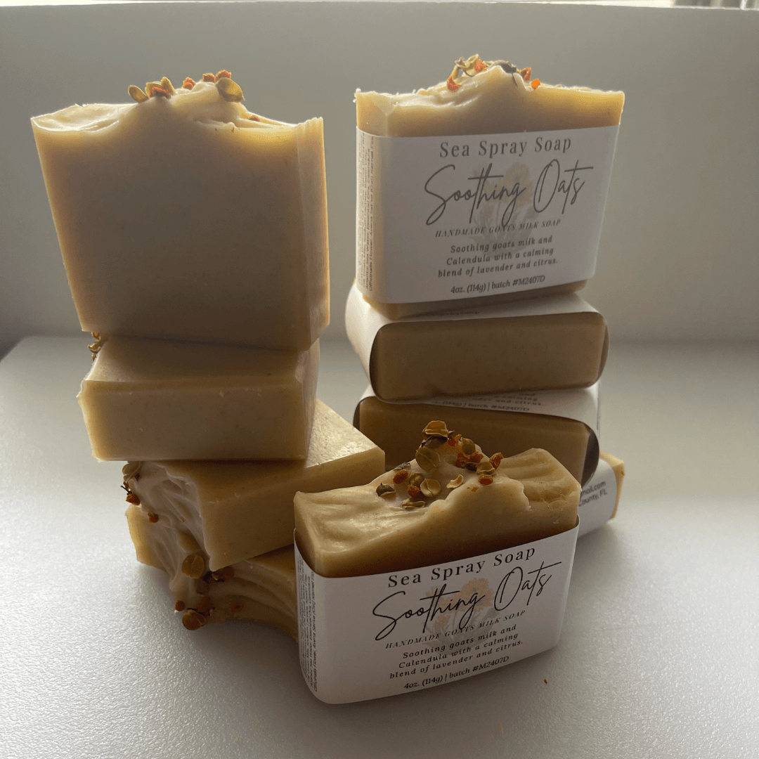 Soothing Oat & Calendula Goat Milk Handmade Soap - Sea Spray Soap
