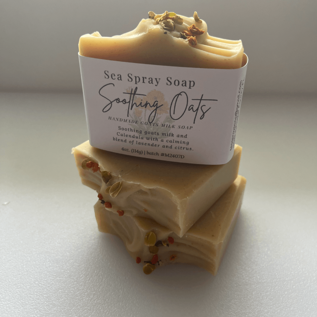 Soothing Oat & Calendula Goat Milk Handmade Soap - Sea Spray Soap