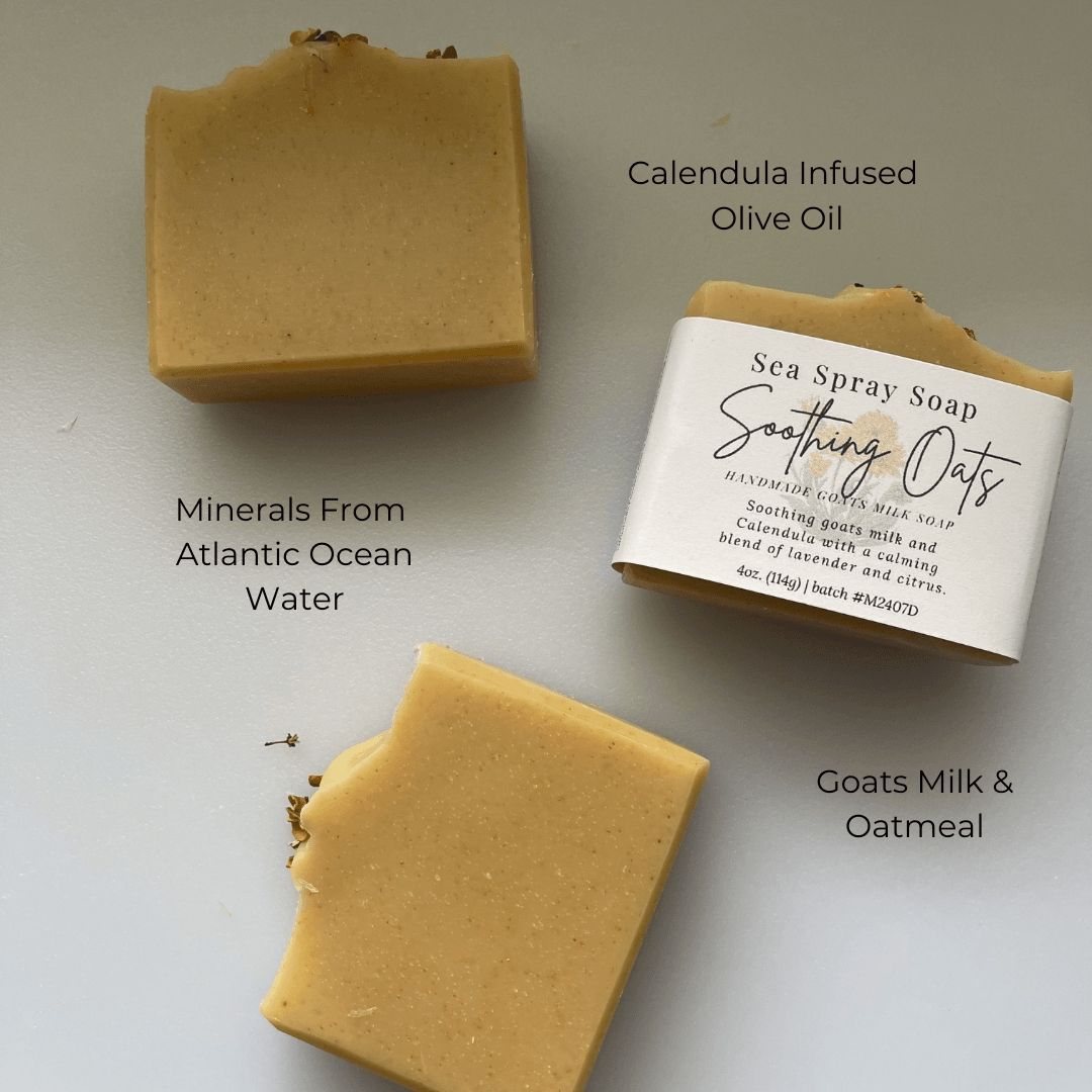 Soothing Oat & Calendula Goat Milk Handmade Soap - Sea Spray Soap