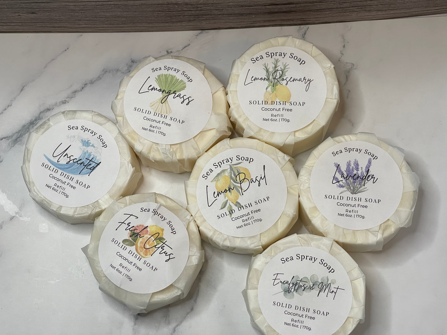 Coconut-Free Solid Dish Soap Bar Refill - 6 oz