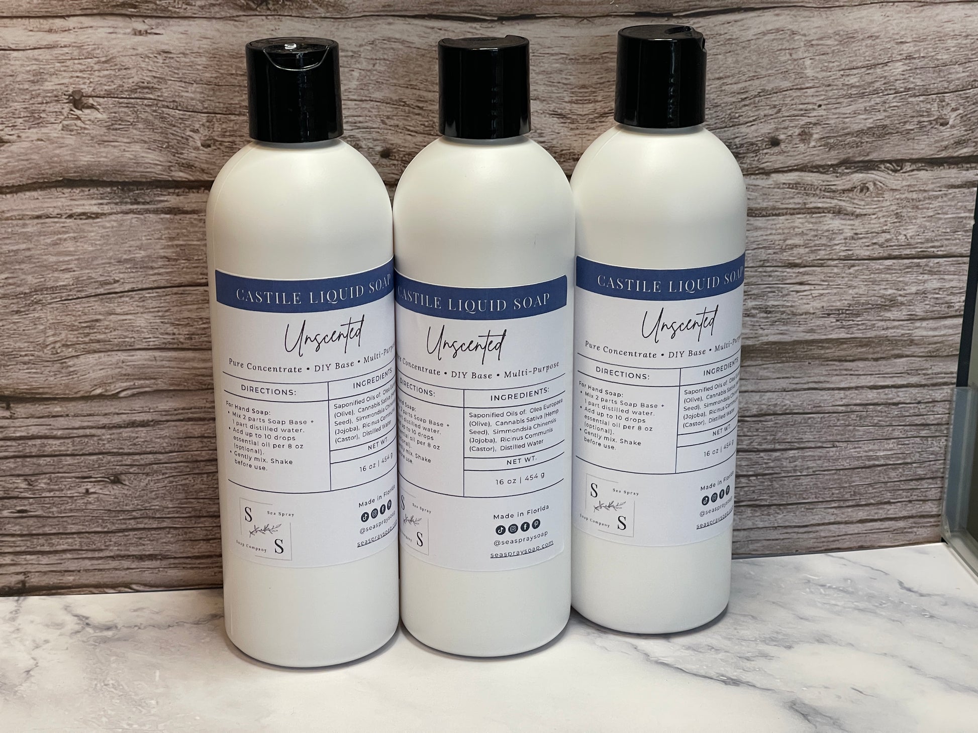 Liquid Castile Soap - Sea Spray Soap