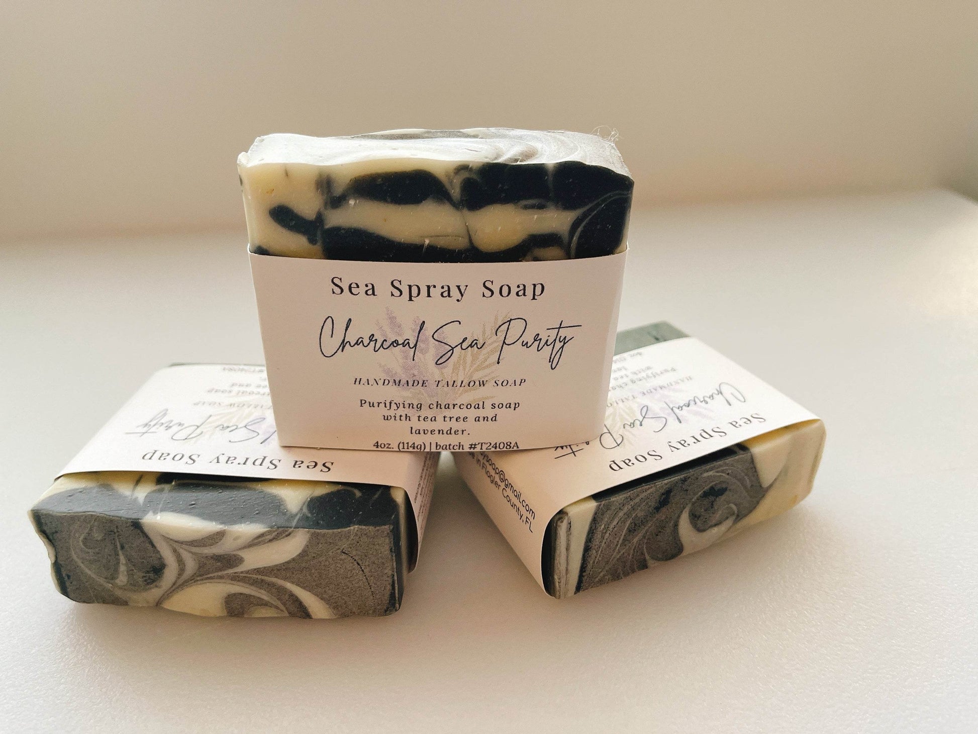 Charcoal Sea Purity Tallow & Coconut Milk Soap - Sea Spray Soap