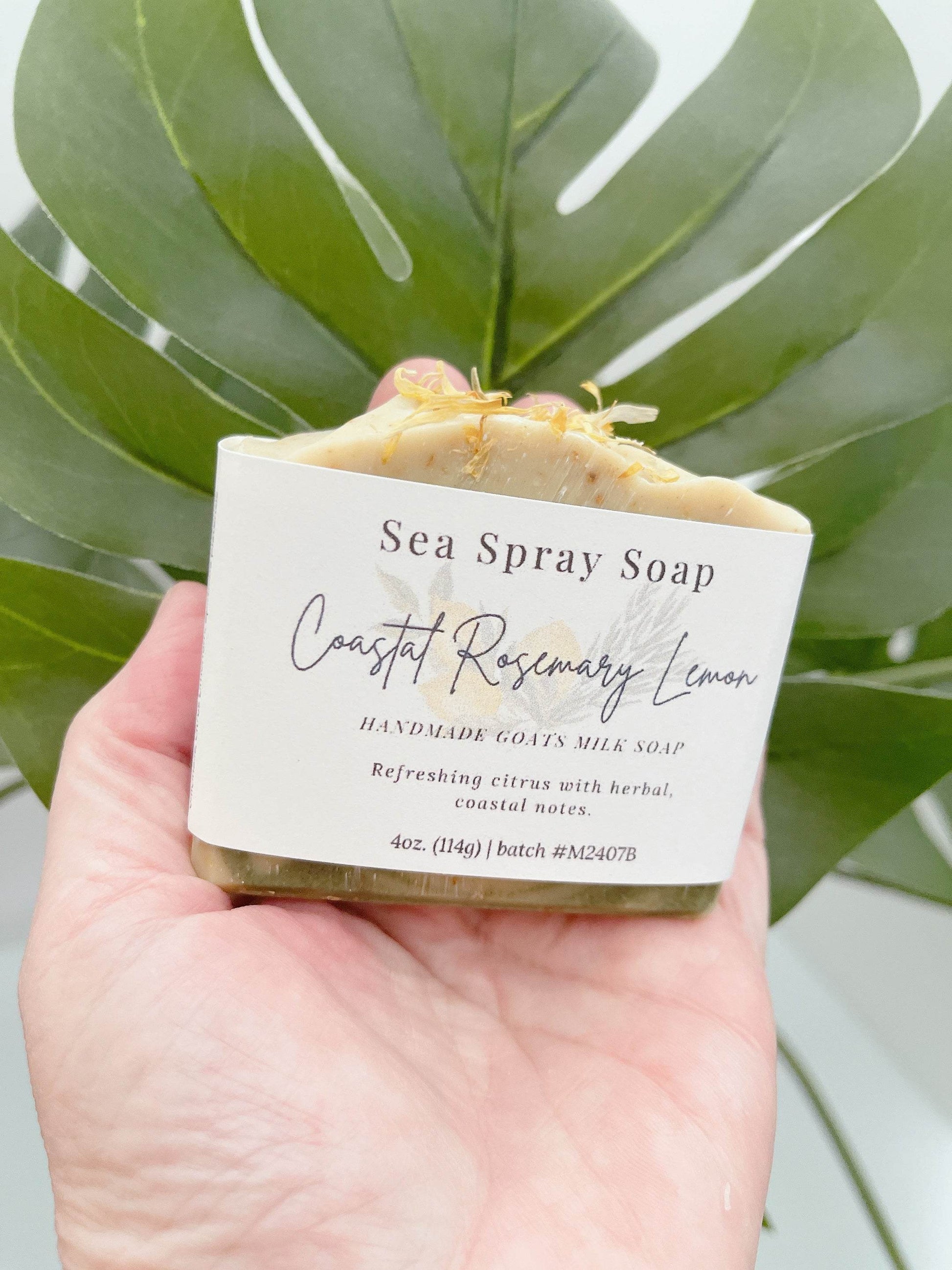 Coastal Rosemary Lemon Goat Milk Soap – A Refreshing Coastal Escape - Sea Spray Soap