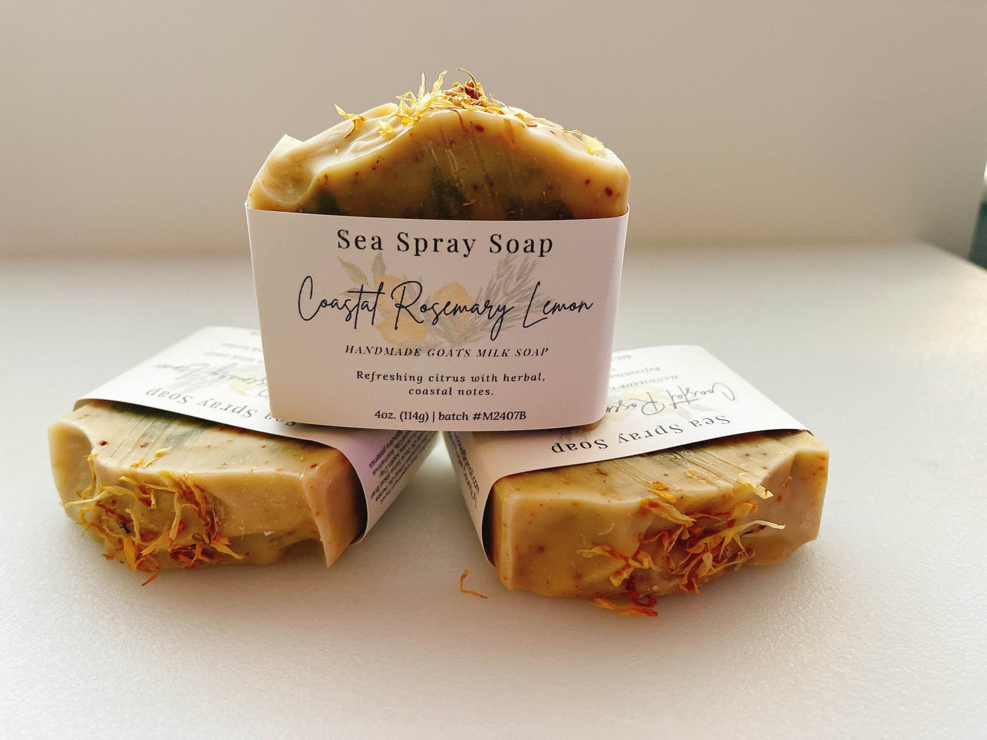 Coastal Rosemary Lemon Goat Milk Soap – A Refreshing Coastal Escape - Sea Spray Soap