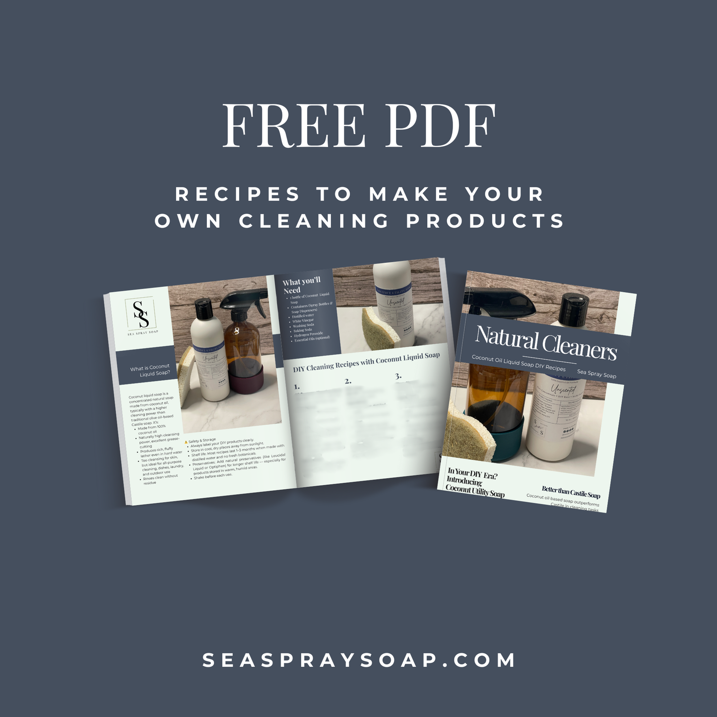 Pure Coconut Oil Liquid Soap Concentrate | Natural DIY Cleaner Base