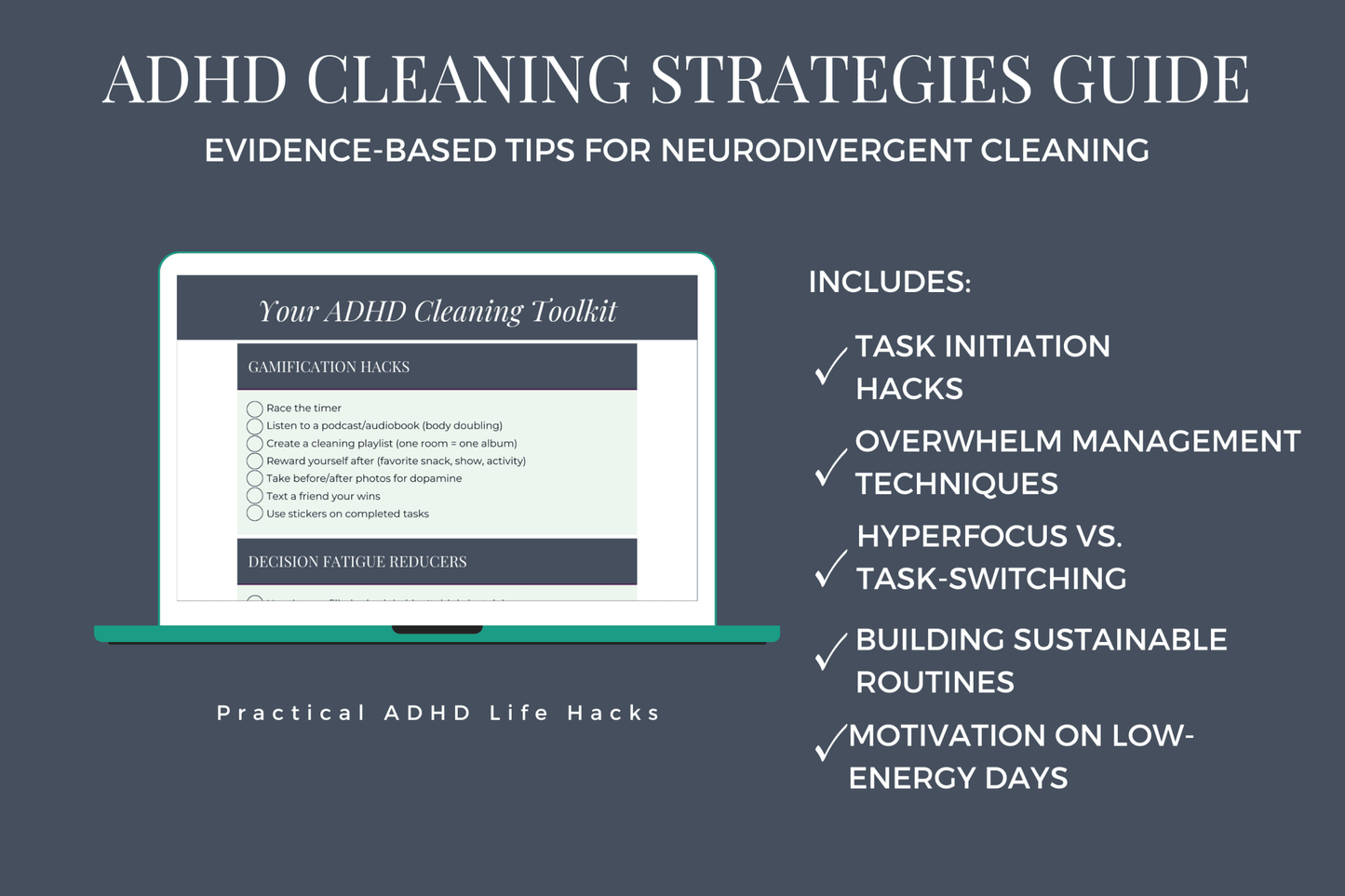 ADHD Cleaning Planner Bundle | Printable PDF & Canva Template - Sea Spray Soap