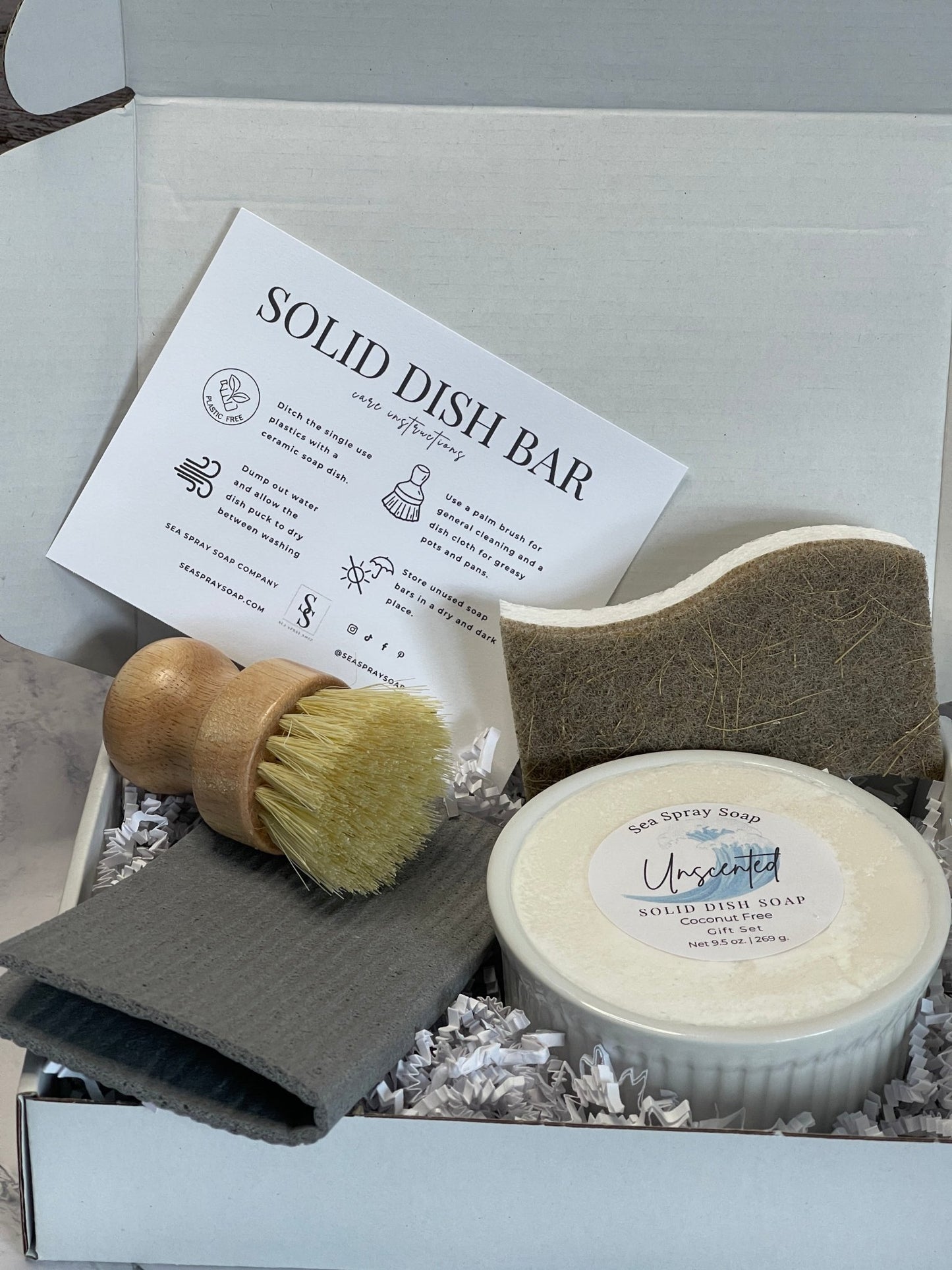 Coconut - Free Dish Soap Gift Set - Sea Spray Soap