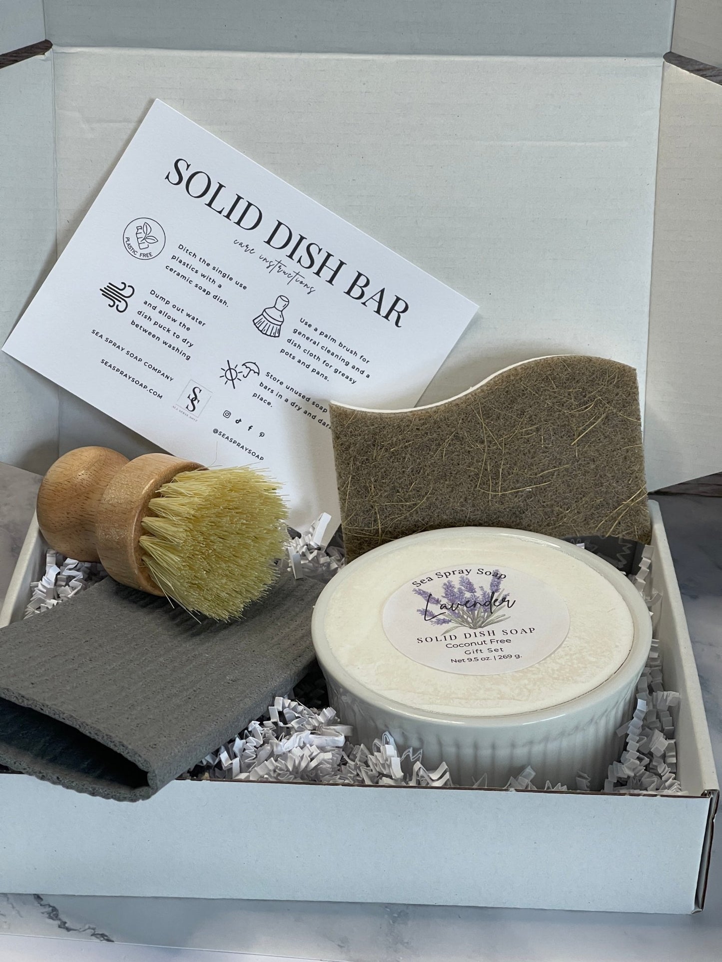 Coconut - Free Dish Soap Gift Set - Sea Spray Soap