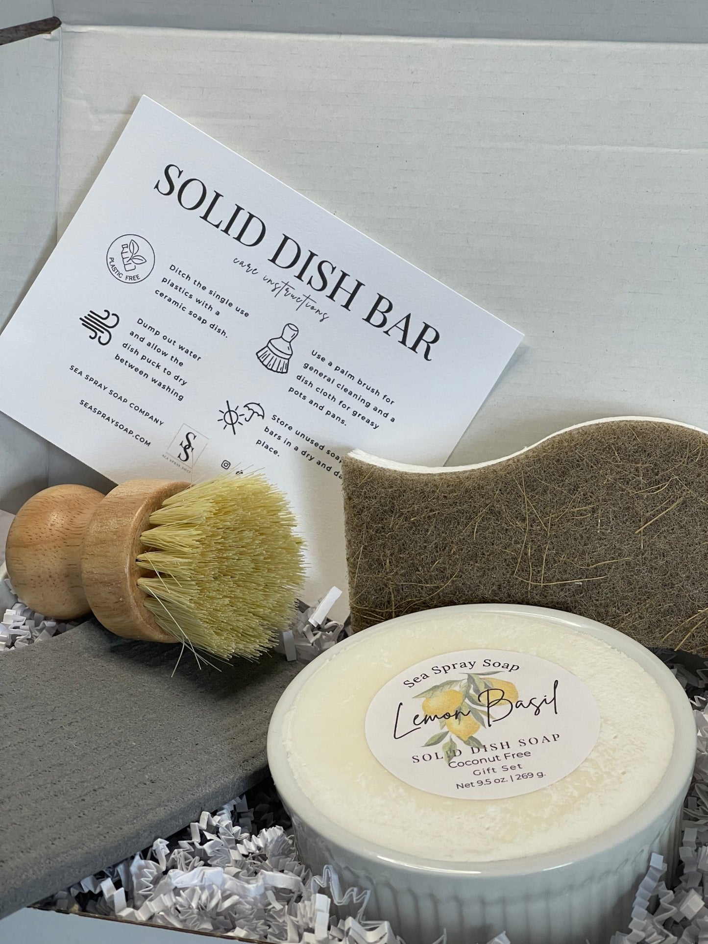 Coconut - Free Dish Soap Gift Set - Sea Spray Soap