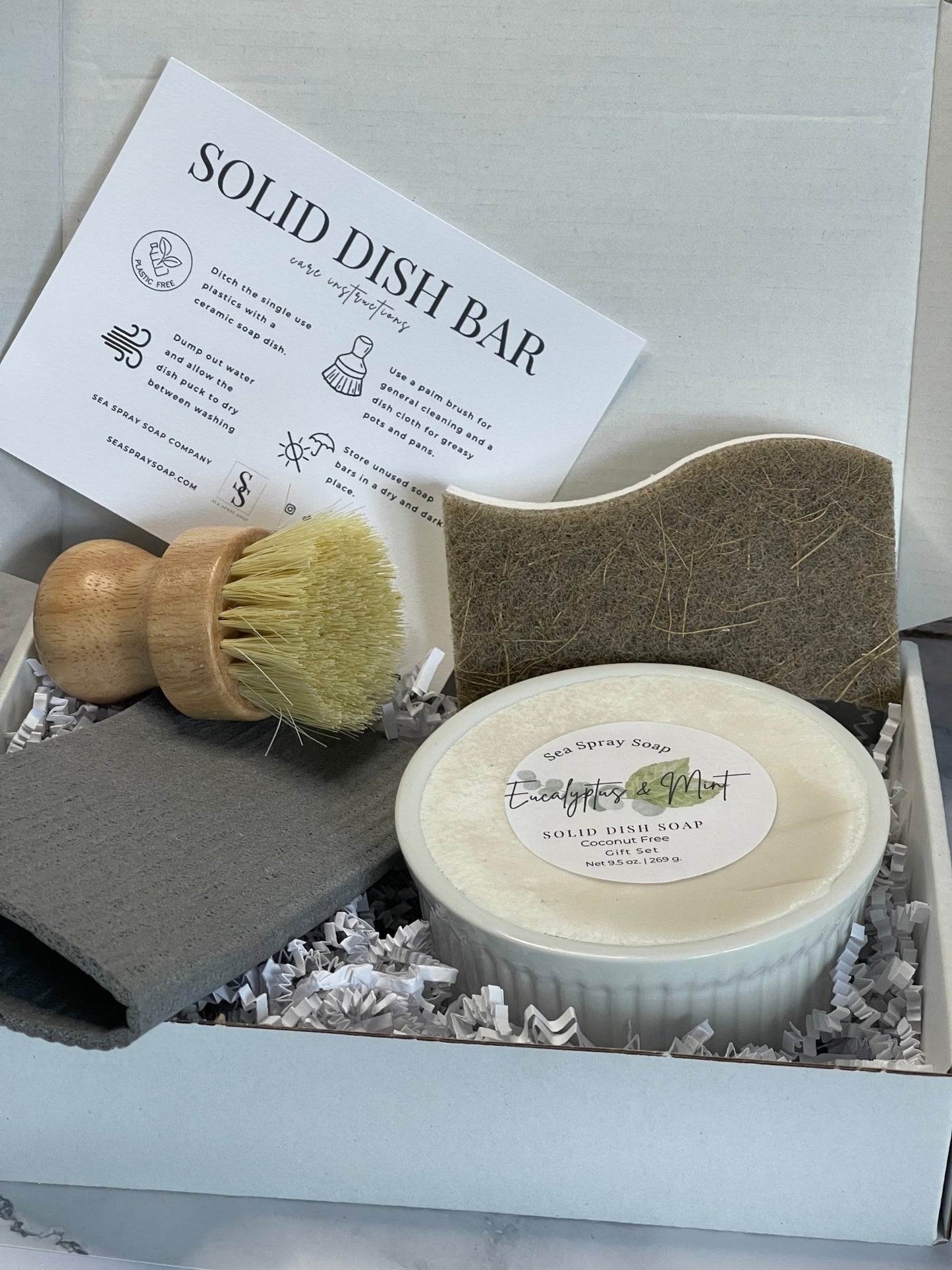 Coconut - Free Dish Soap Gift Set - Sea Spray Soap