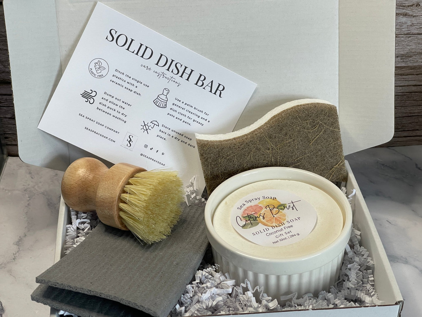 Coconut - Free Dish Soap Gift Set - Sea Spray Soap