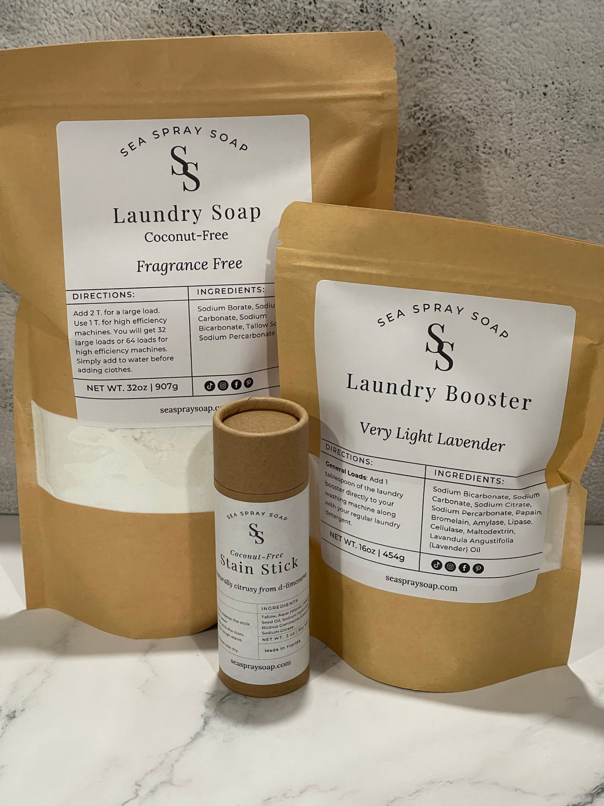 Coconut-Free Laundry Starter Kit - Sea Spray Soap