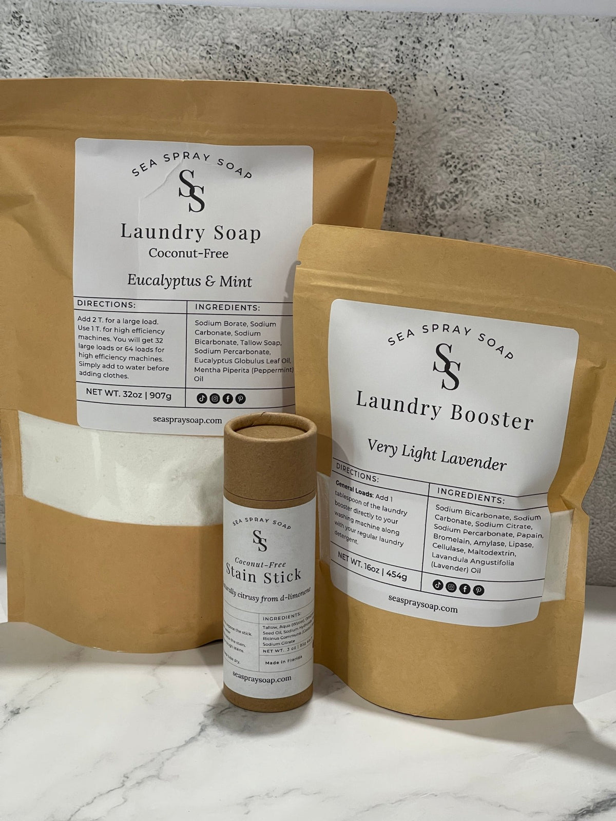 Coconut-Free Laundry Starter Kit - Sea Spray Soap