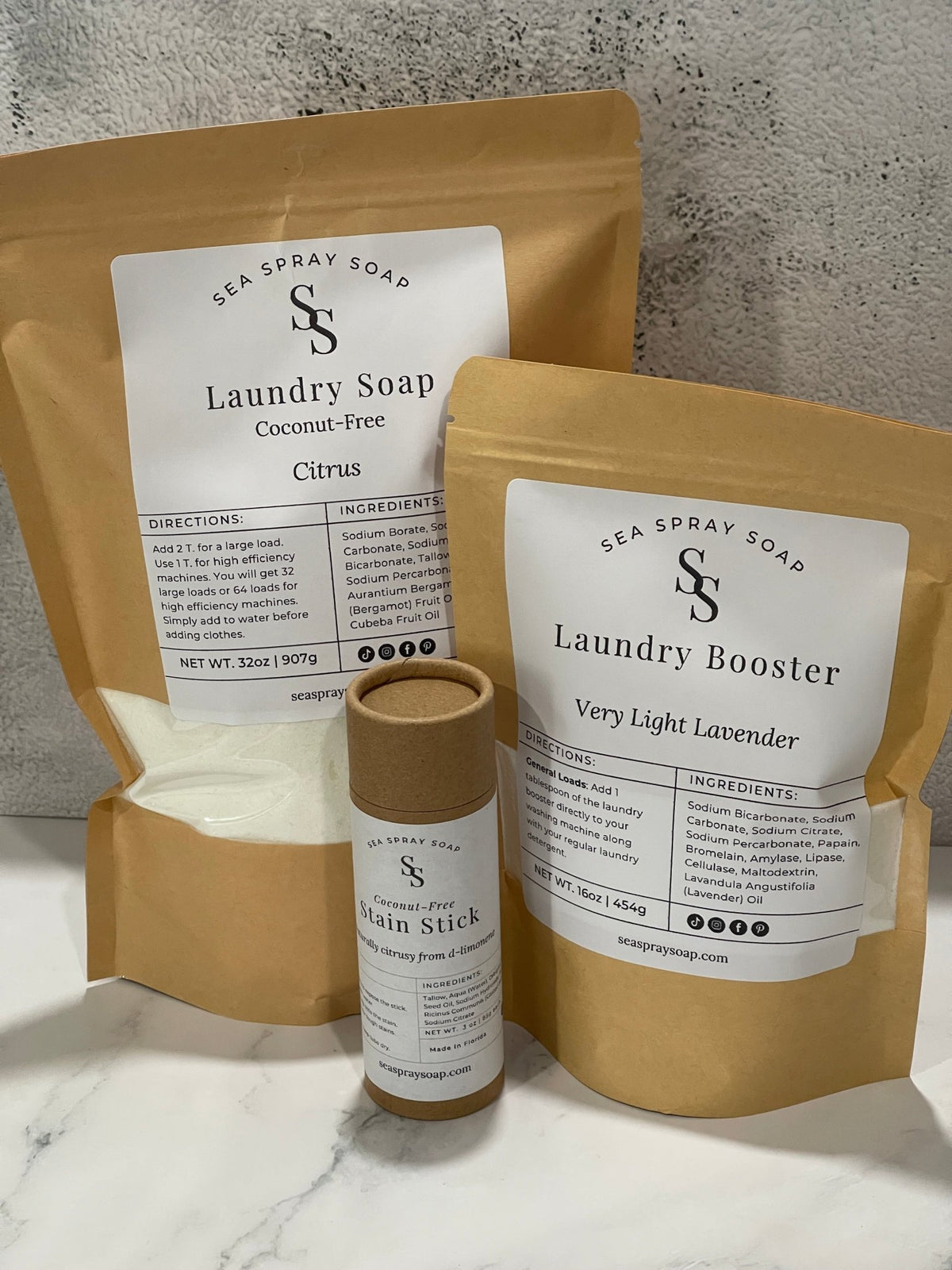 Coconut-Free Laundry Starter Kit - Sea Spray Soap