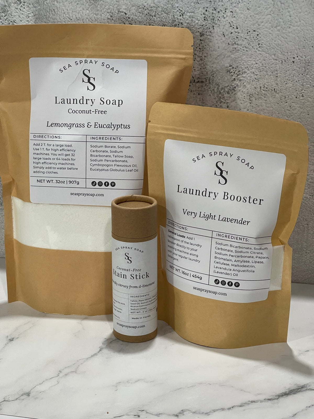 Coconut-Free Laundry Starter Kit - Sea Spray Soap