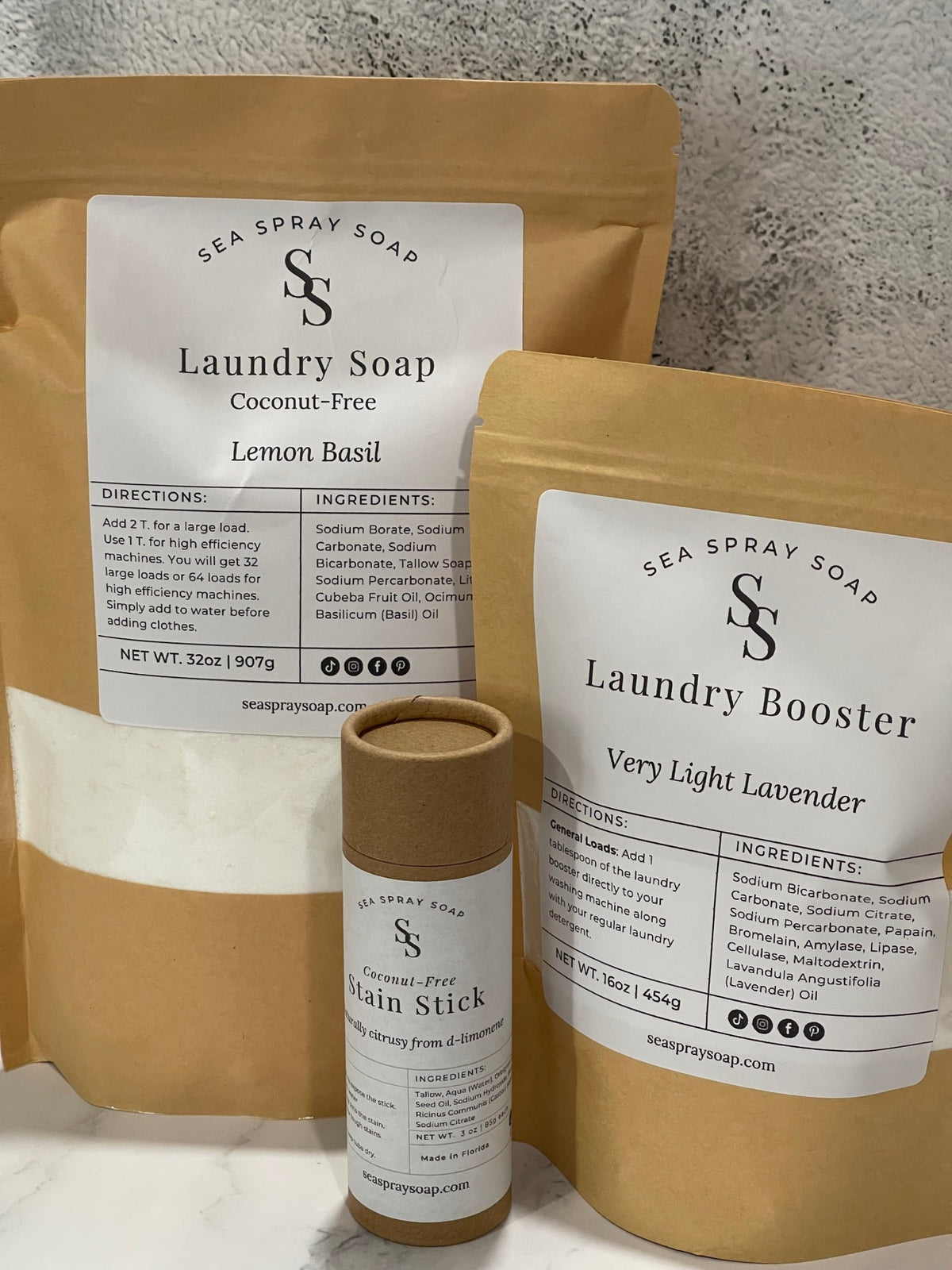 Coconut-Free Laundry Starter Kit - Sea Spray Soap