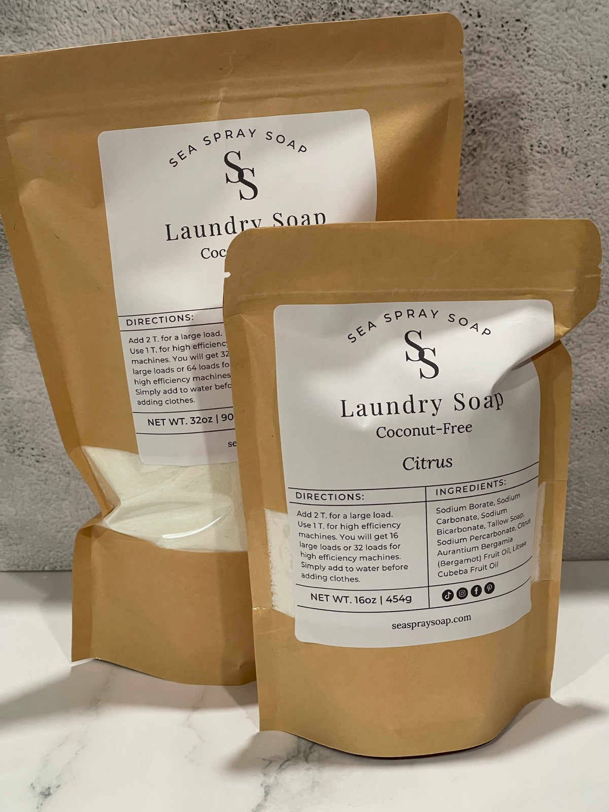 Coconut-Free Natural Laundry Soap - Sea Spray Soap