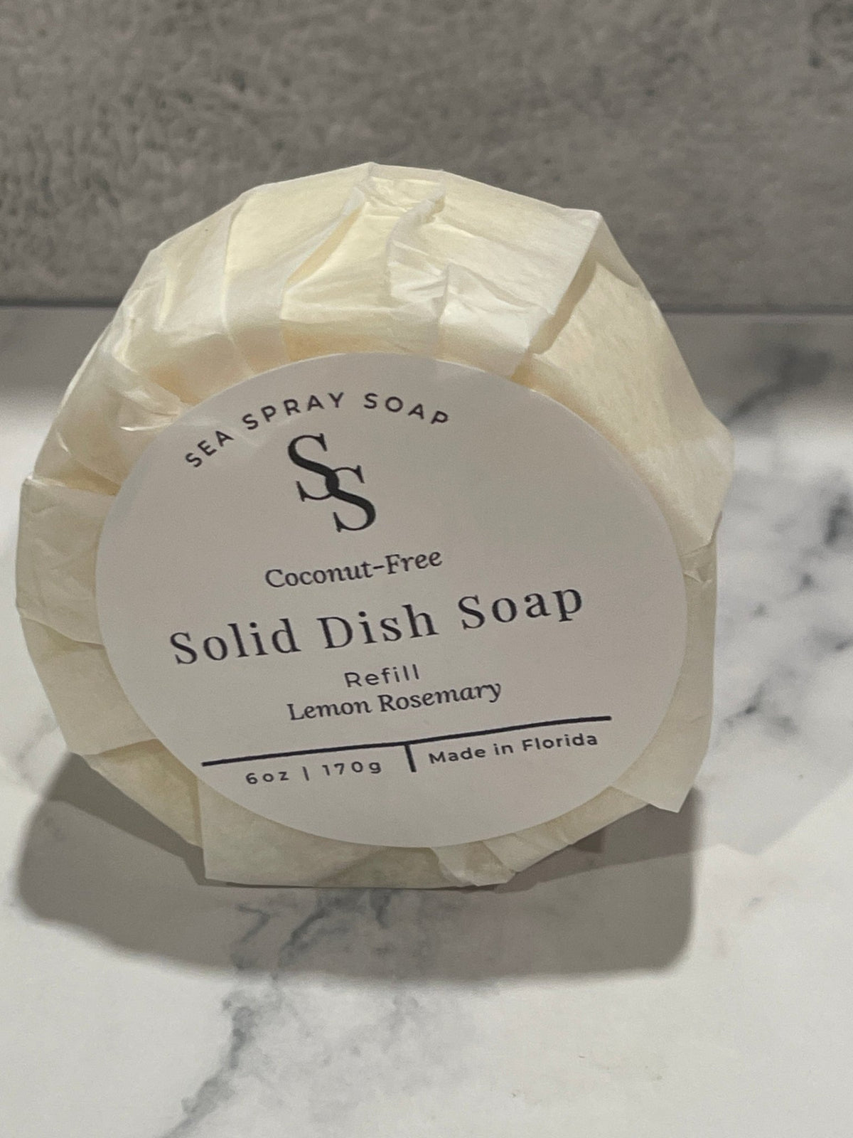 Coconut-Free Solid Dish Soap Bar Refill - 6 oz - Sea Spray Soap
