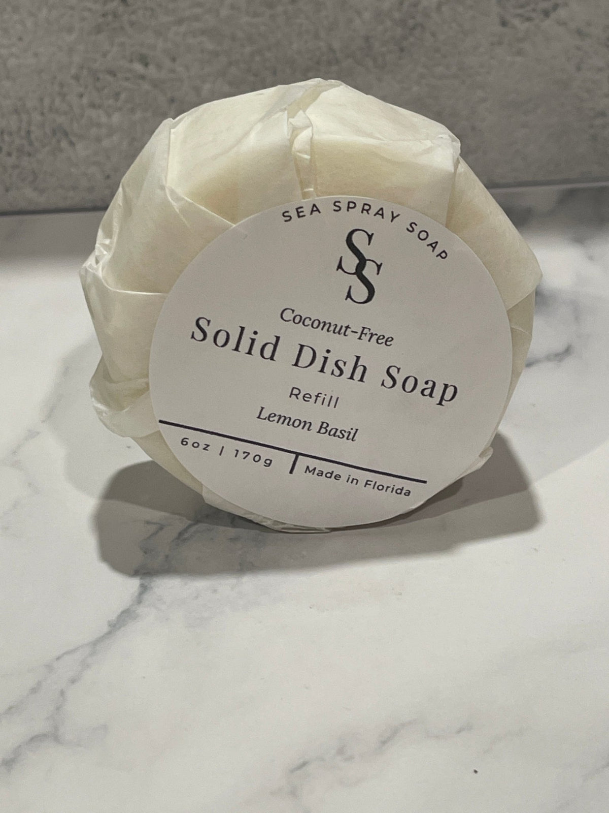 Coconut-Free Solid Dish Soap Bar Refill - 6 oz - Sea Spray Soap