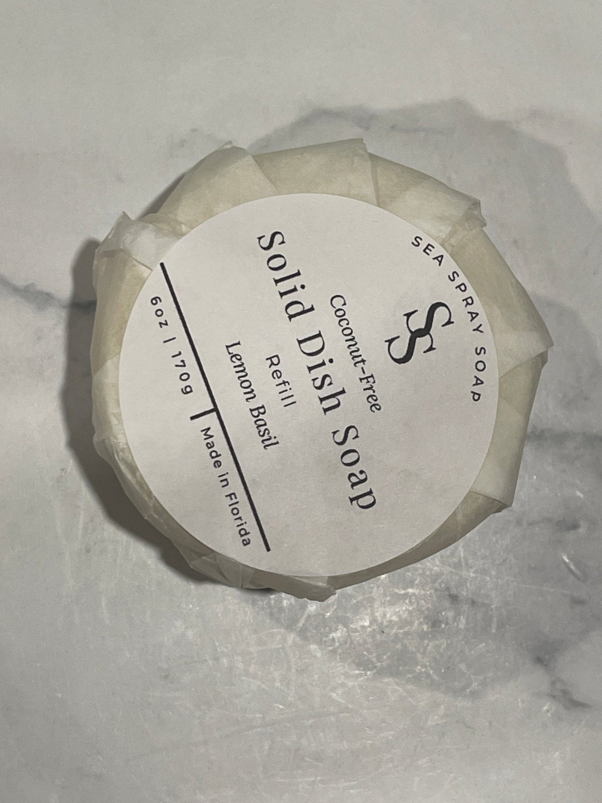 Coconut-Free Solid Dish Soap Bar Refill - 6 oz - Sea Spray Soap