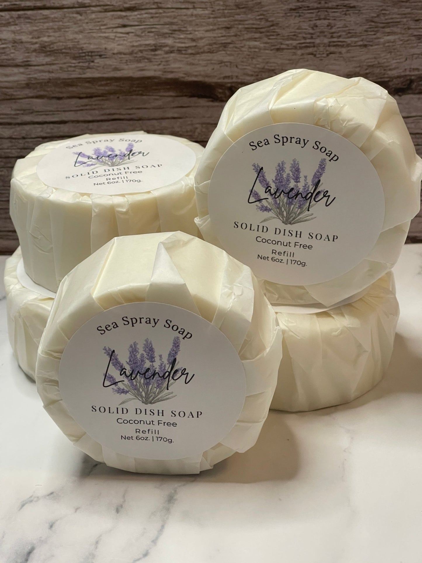 Coconut - Free Solid Dish Soap Bar Refill - 6 oz - Sea Spray Soap