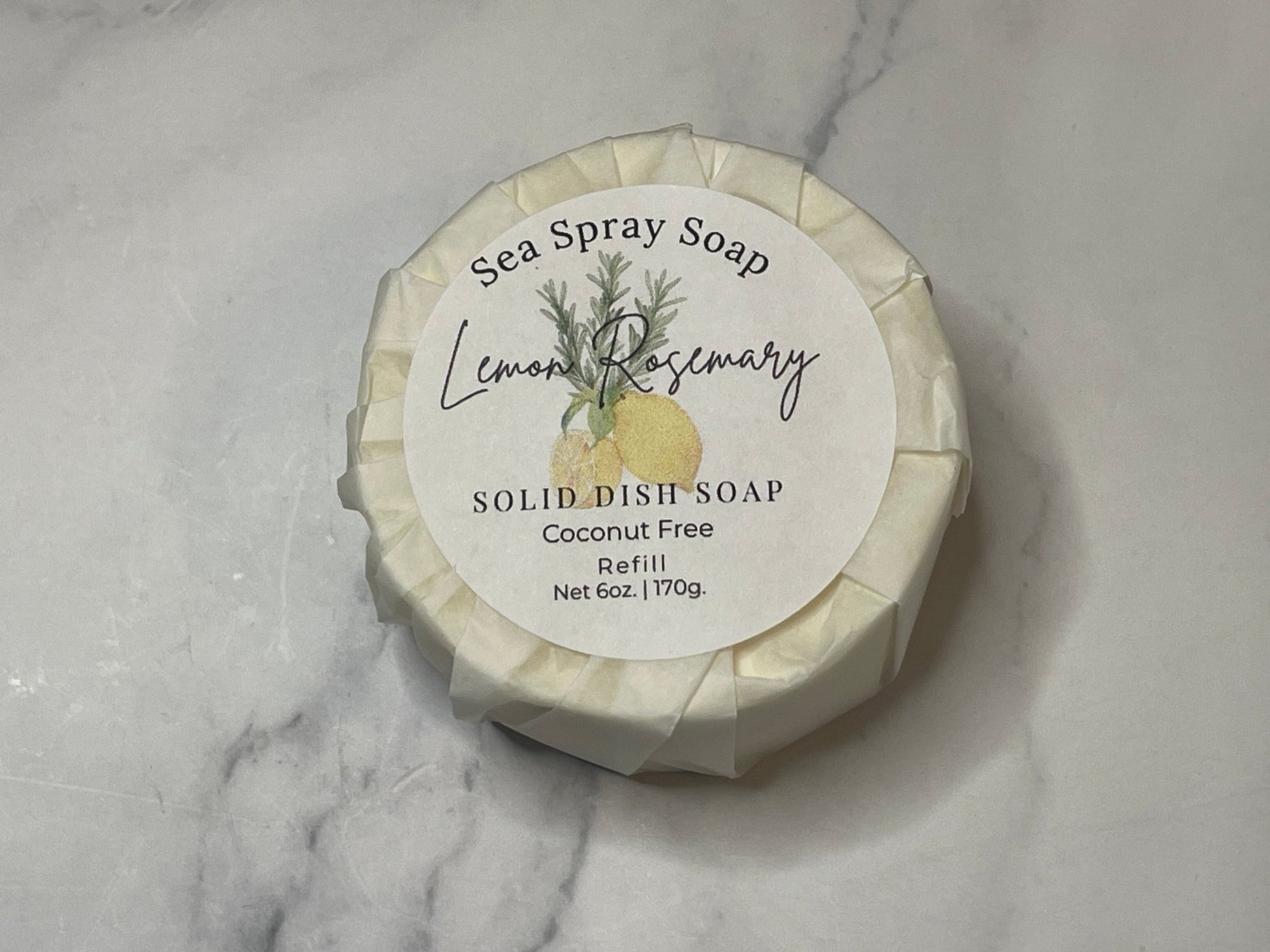 Coconut - Free Solid Dish Soap Bar Refill - 6 oz - Sea Spray Soap