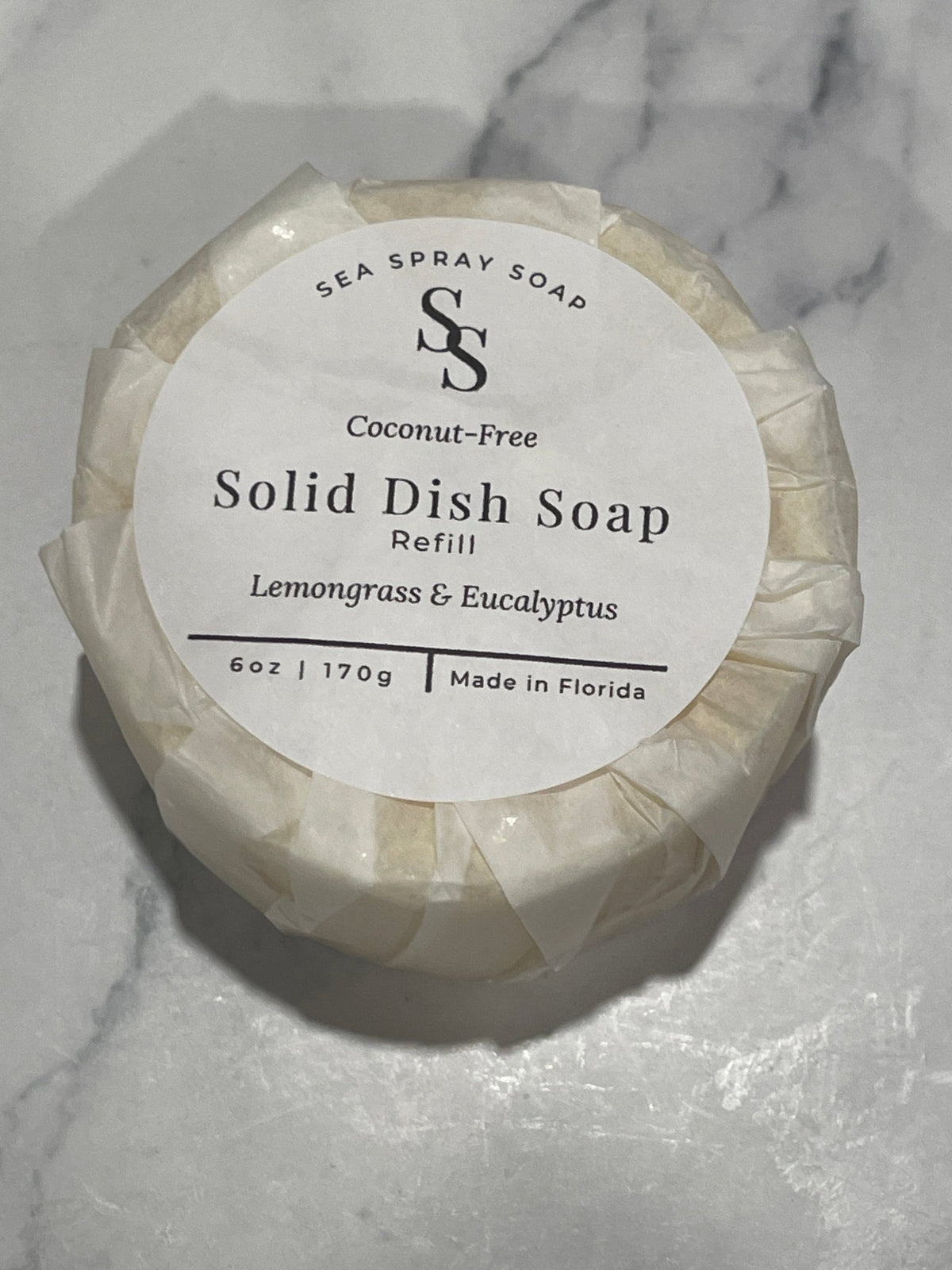 Coconut-Free Solid Dish Soap Bar Refill - 6 oz - Sea Spray Soap