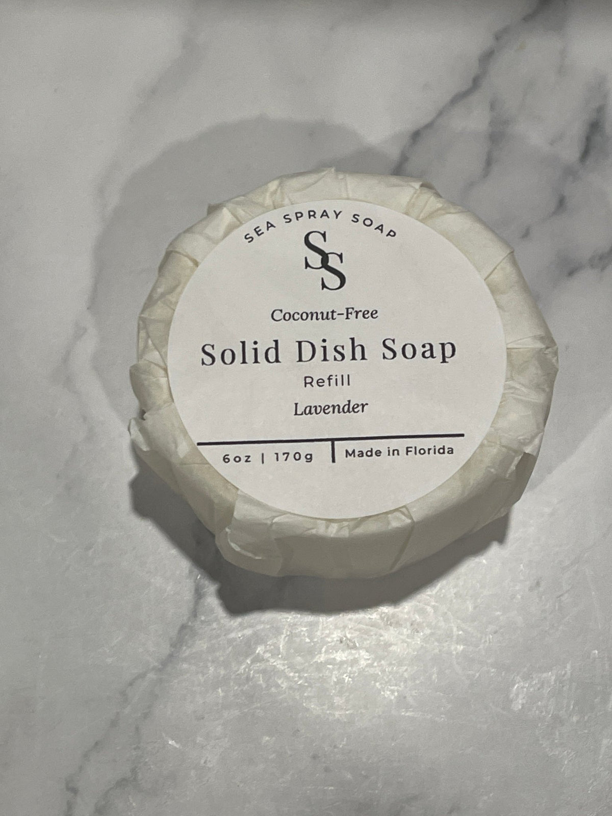 Coconut-Free Solid Dish Soap Bar Refill - 6 oz - Sea Spray Soap