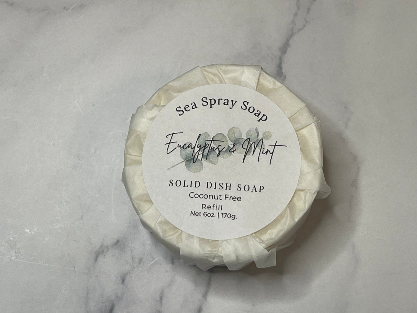 Coconut - Free Solid Dish Soap Bar Refill - 6 oz - Sea Spray Soap