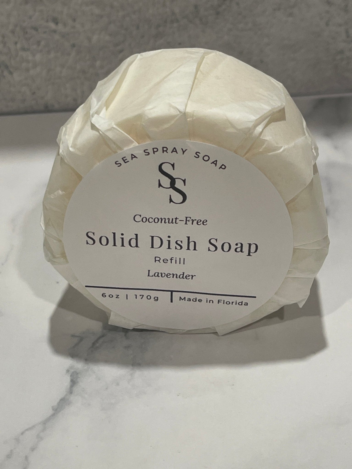 Coconut-Free Solid Dish Soap Bar Refill - 6 oz - Sea Spray Soap