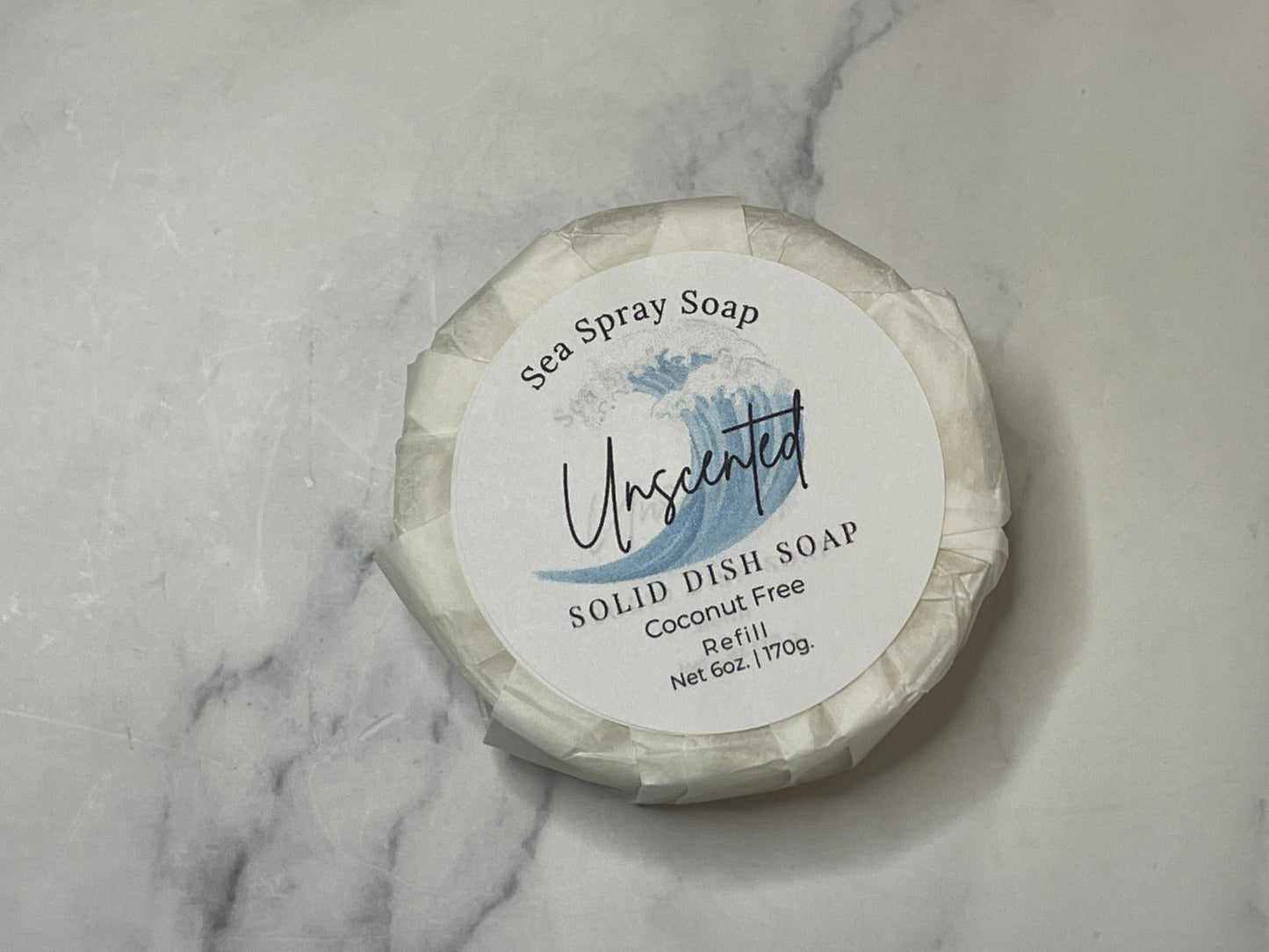 Coconut - Free Solid Dish Soap Bar Refill - 6 oz - Sea Spray Soap