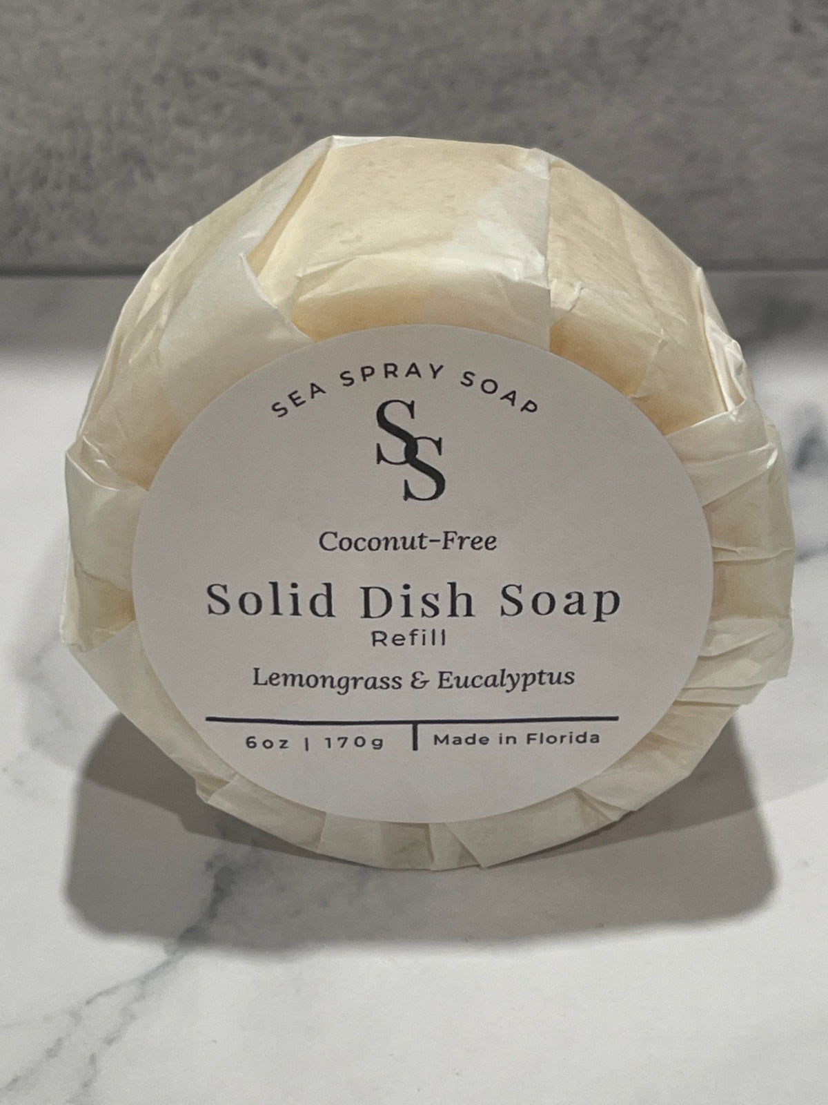 Coconut-Free Solid Dish Soap Bar Refill - 6 oz - Sea Spray Soap