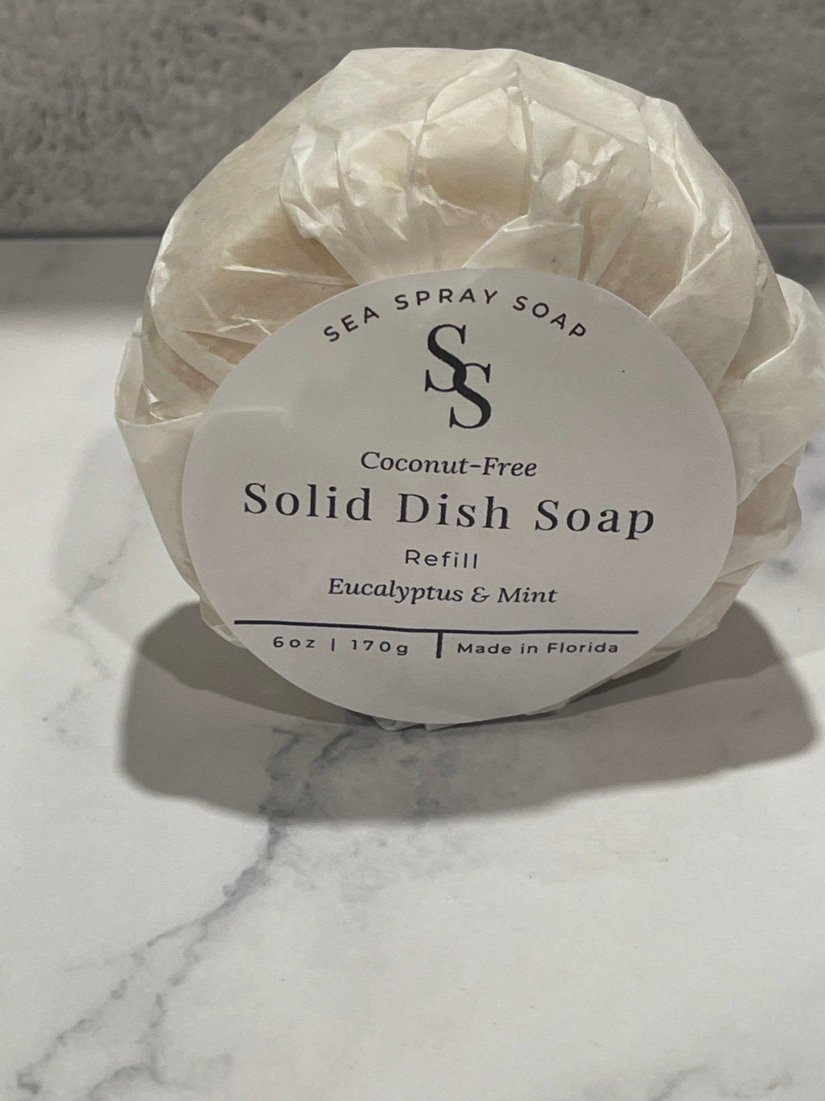 Coconut-Free Solid Dish Soap Bar Refill - 6 oz - Sea Spray Soap