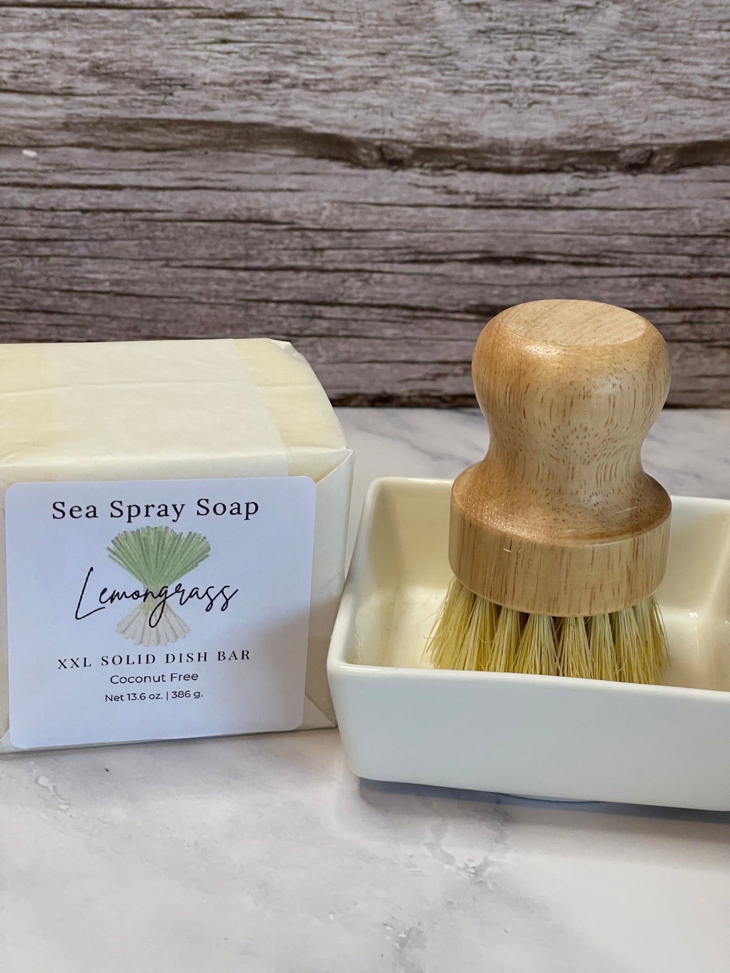 Coconut - Free XXL Solid Dish Soap Starter Set (11.75oz) - Sea Spray Soap