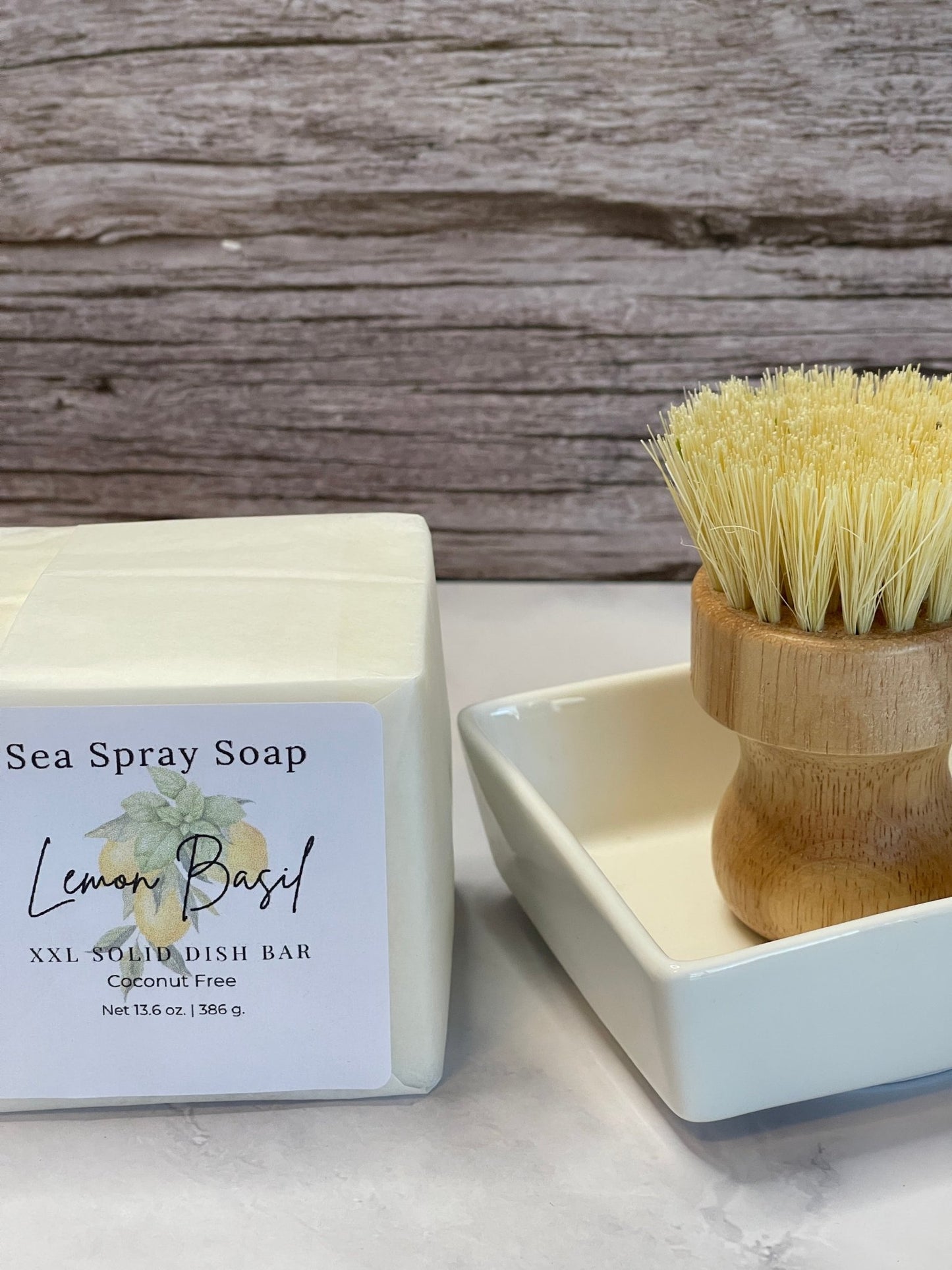 Coconut - Free XXL Solid Dish Soap Starter Set (11.75oz) - Sea Spray Soap