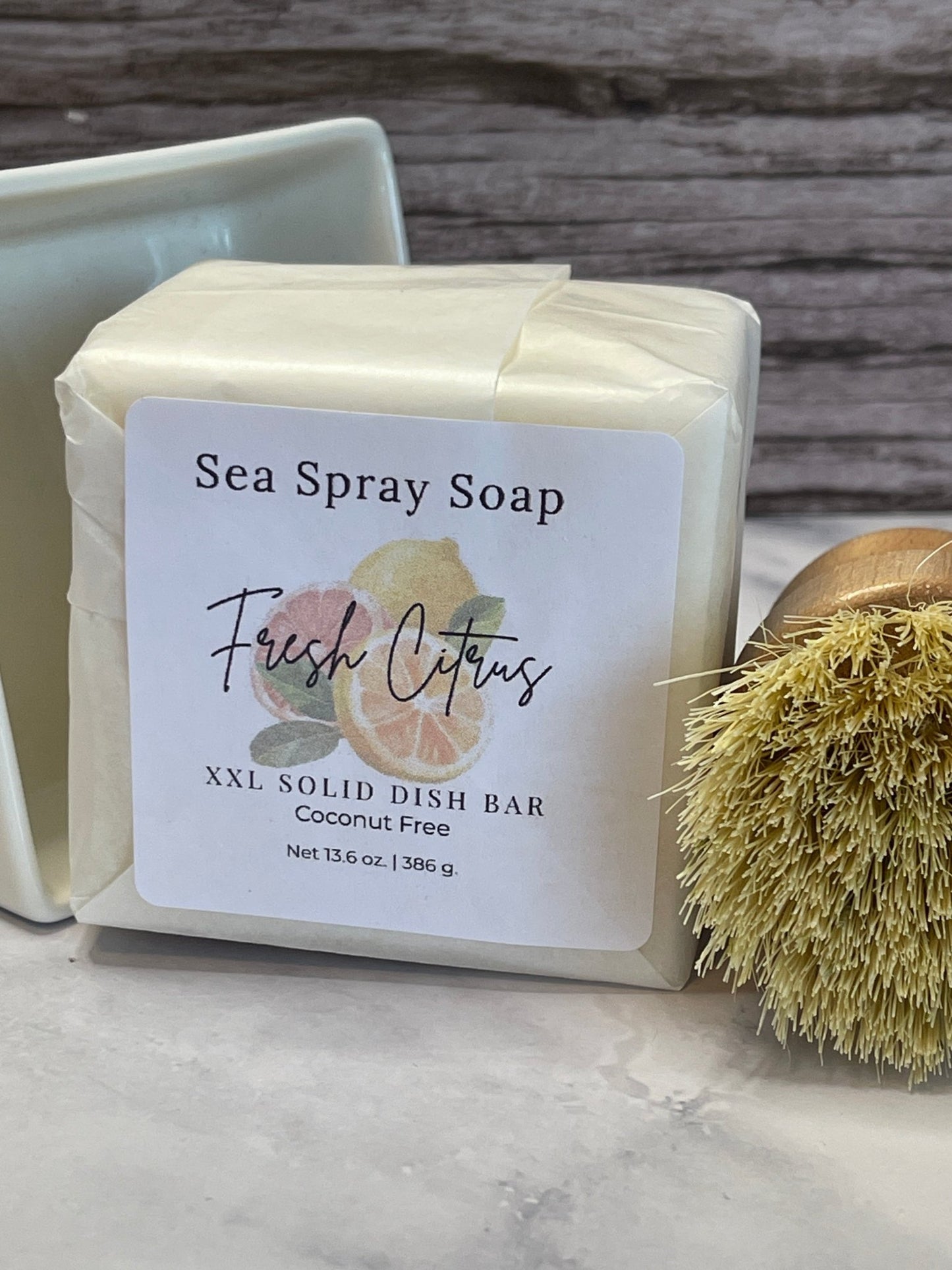 Coconut - Free XXL Solid Dish Soap Starter Set (11.75oz) - Sea Spray Soap