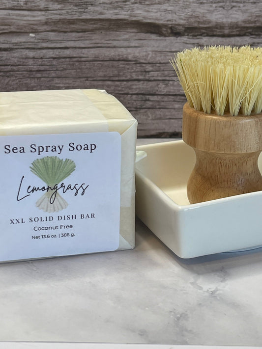 Coconut - Free XXL Solid Dish Soap Starter Set (11.75oz) - Sea Spray Soap
