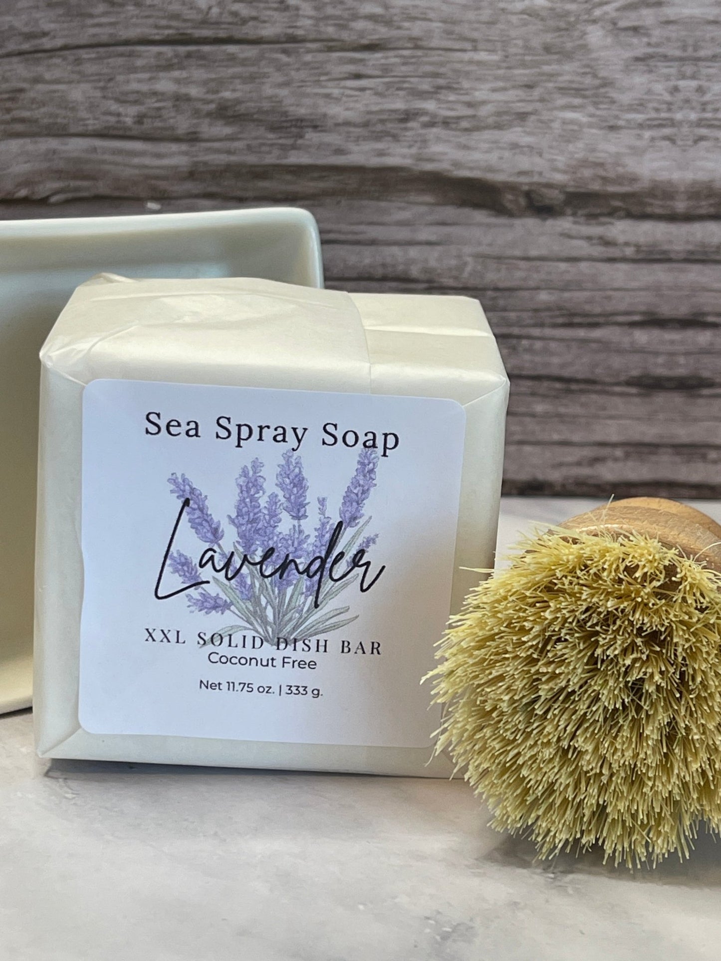Coconut - Free XXL Solid Dish Soap Starter Set (11.75oz) - Sea Spray Soap