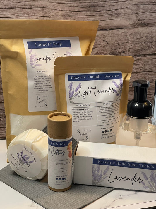 Complete Natural Cleaning Bundle for Sensitive Skin - Sea Spray Soap