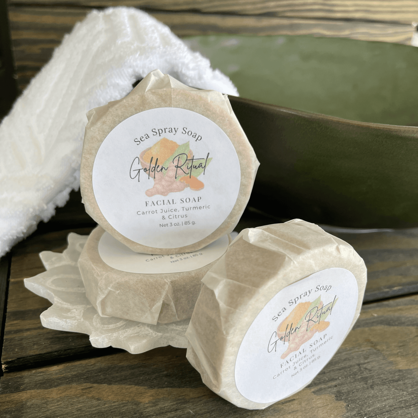 Golden Ritual Turmeric Infused Facial Soap - Sea Spray Soap